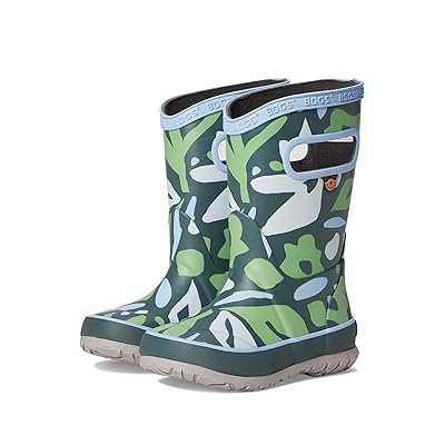 Bogs Kids Rainboot Cut Out Shapes (Toddler/Little Kid/Big Kid) Kids Shoes Dark Green