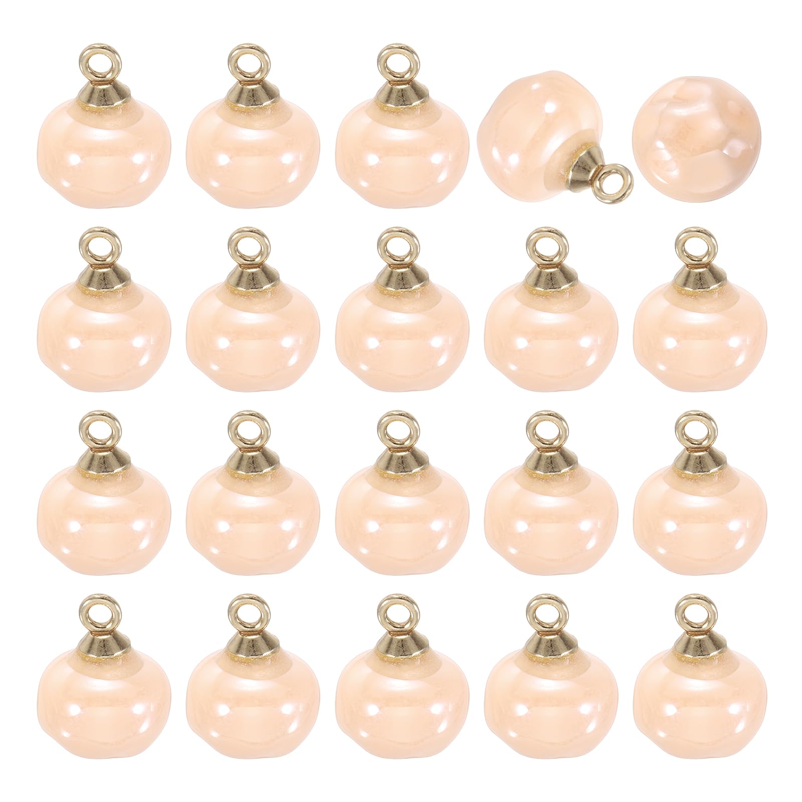 sourcing map 20 Pcs Pearl Buttons 10mm 13/32" Irregular Faux Pearl Sewing Button with Metal Shank for Clothing Bridal Wedding Dress DIY Crafts, Pink