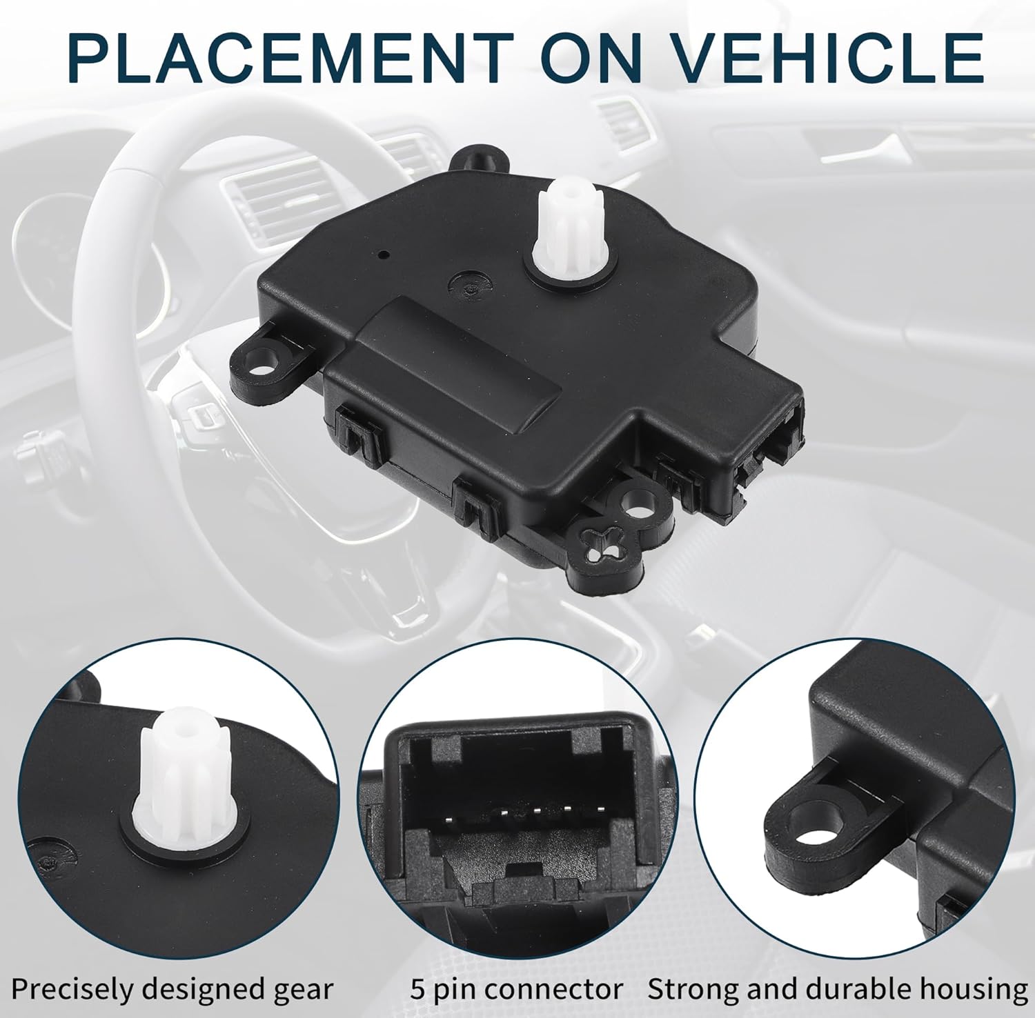 HVAC Heater Blend Air Door Control Actuator Replacement for Jeep Grand Cherokee Durable No.68224192AA | Air Door Actuator 2 Pcs for Dodge Durango