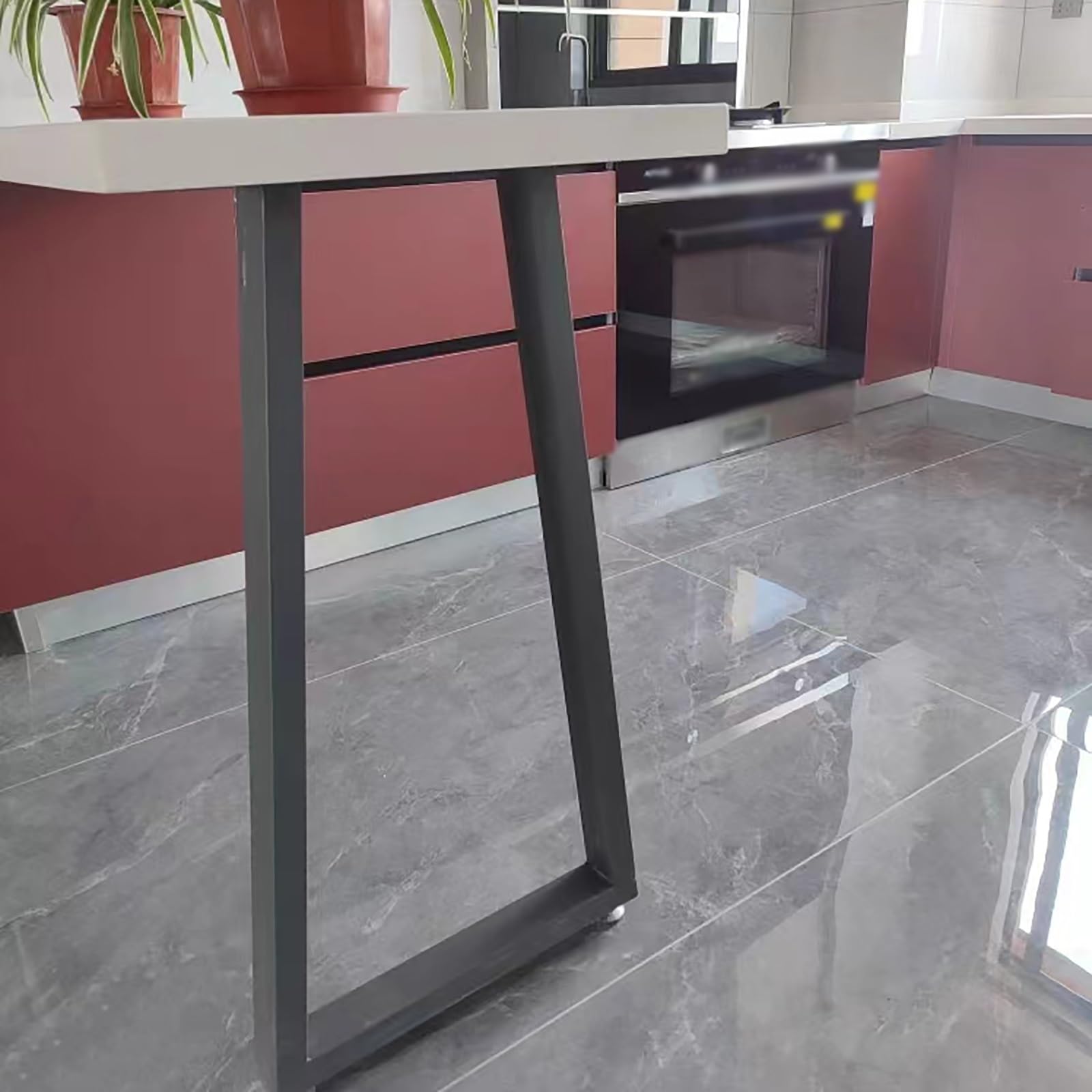 Metalowe nóżki meblowe, Nogi do biurek z wytrzymałego metalu, rustykalne nogi stołu Decory, żelazo DIY, nowoczesne, industrialne, zestaw 2 szt(72x40cm)