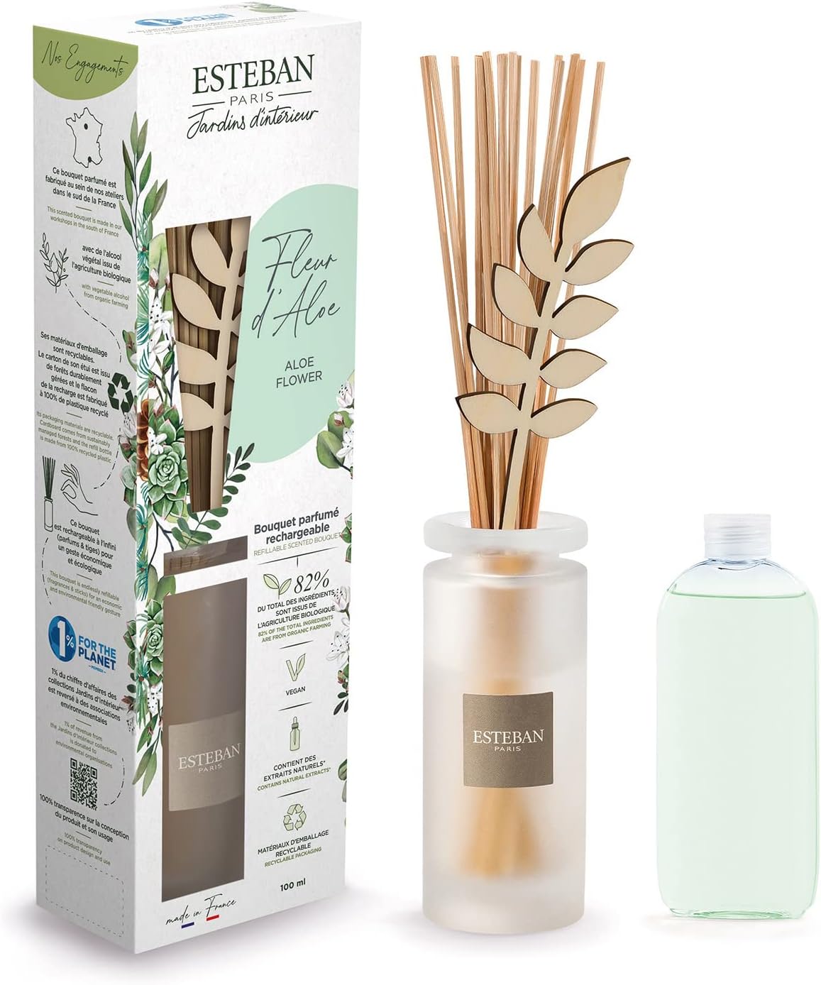 EstebanParis Parfums Perfumed Bouquet Fleur D'Aloe 100ml Aroma Diffuser