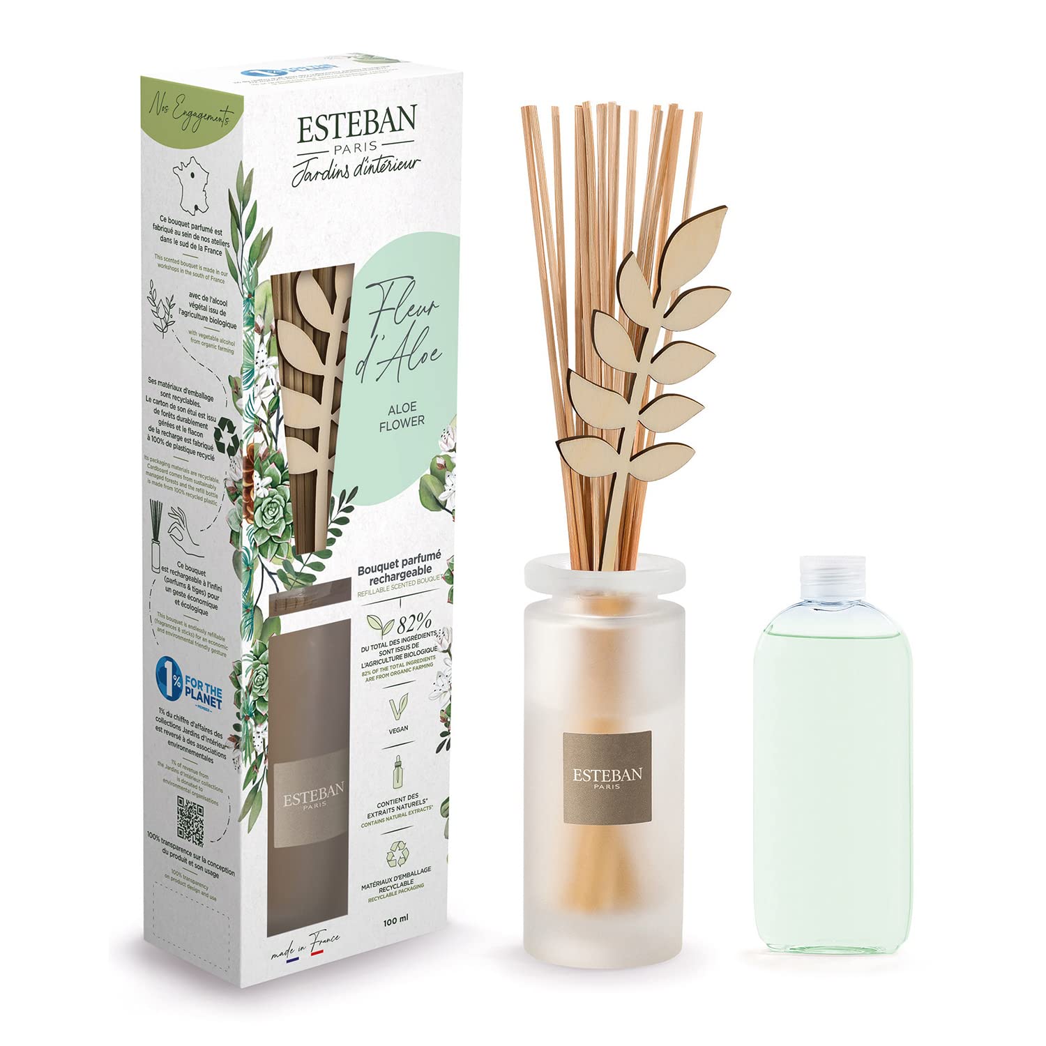 EstebanParis Parfums Perfumed Bouquet Fleur D'Aloe 100ml Aroma Diffuser