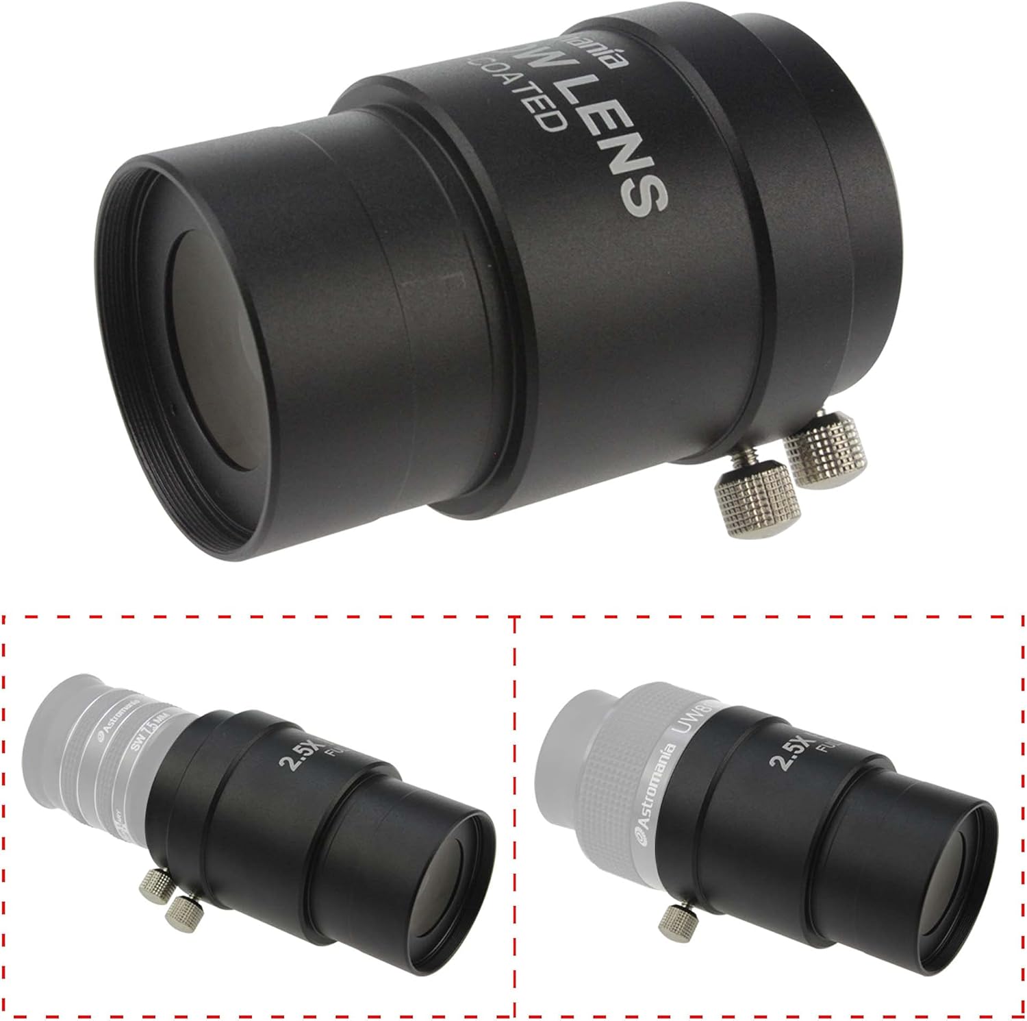 Lente Barlow 3x EBTOOLS Per Telescopi - Oculare 1.25'' Per Astronomia