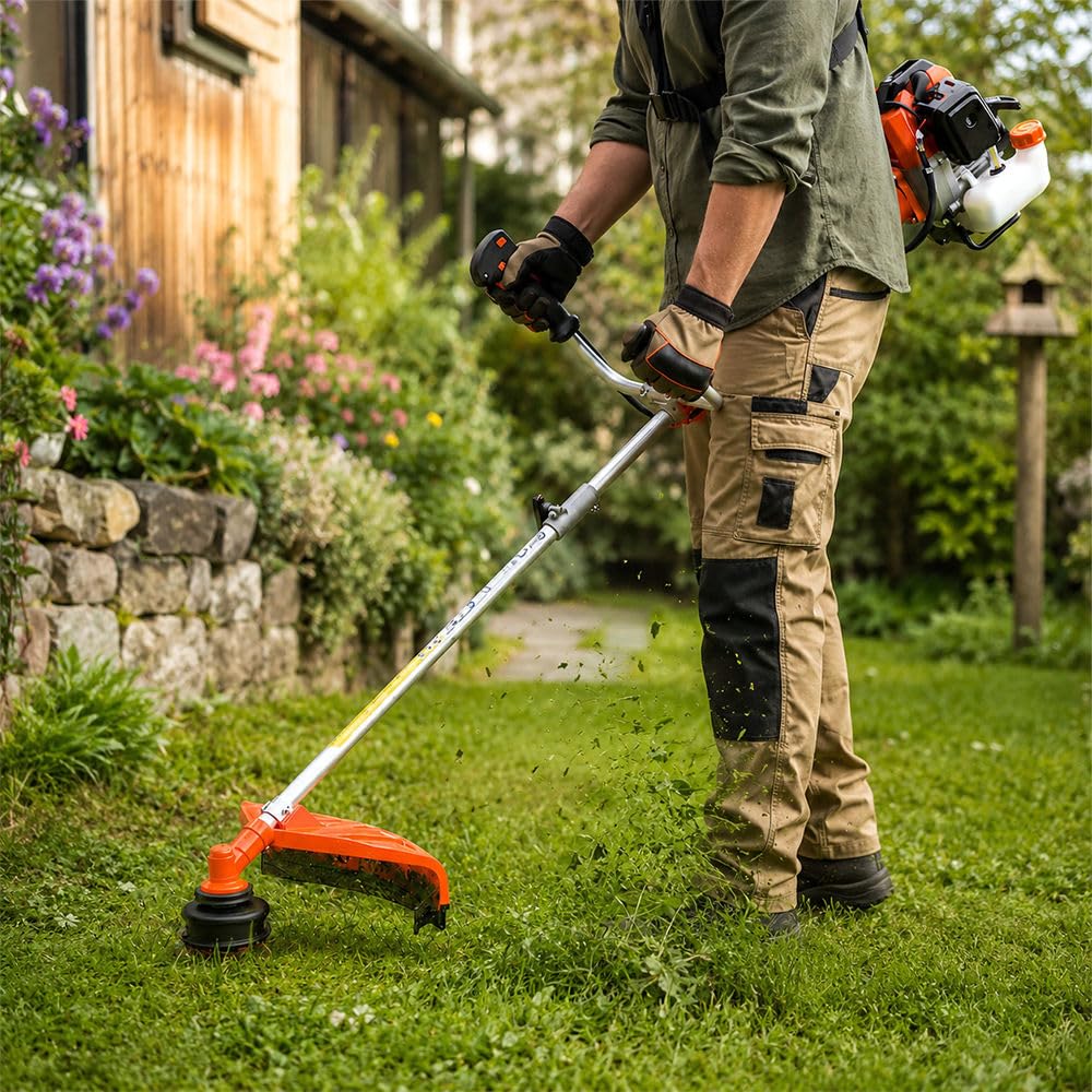 Débroussailleuse thermique 52 cm3 - 3 CV - Tête fil et lame de coupe