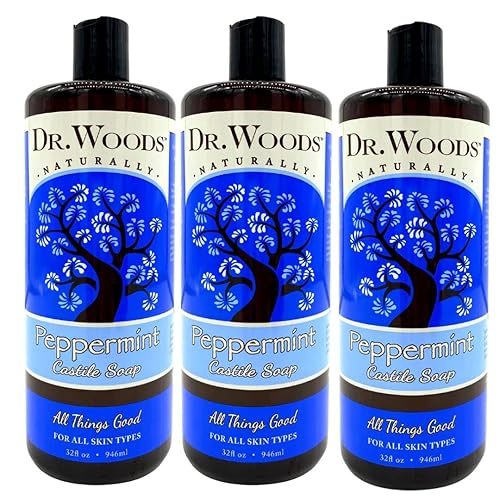 Miniatura 10 de Dr. Woods Jabón líquido de castilla de menta pura, 16 onzas