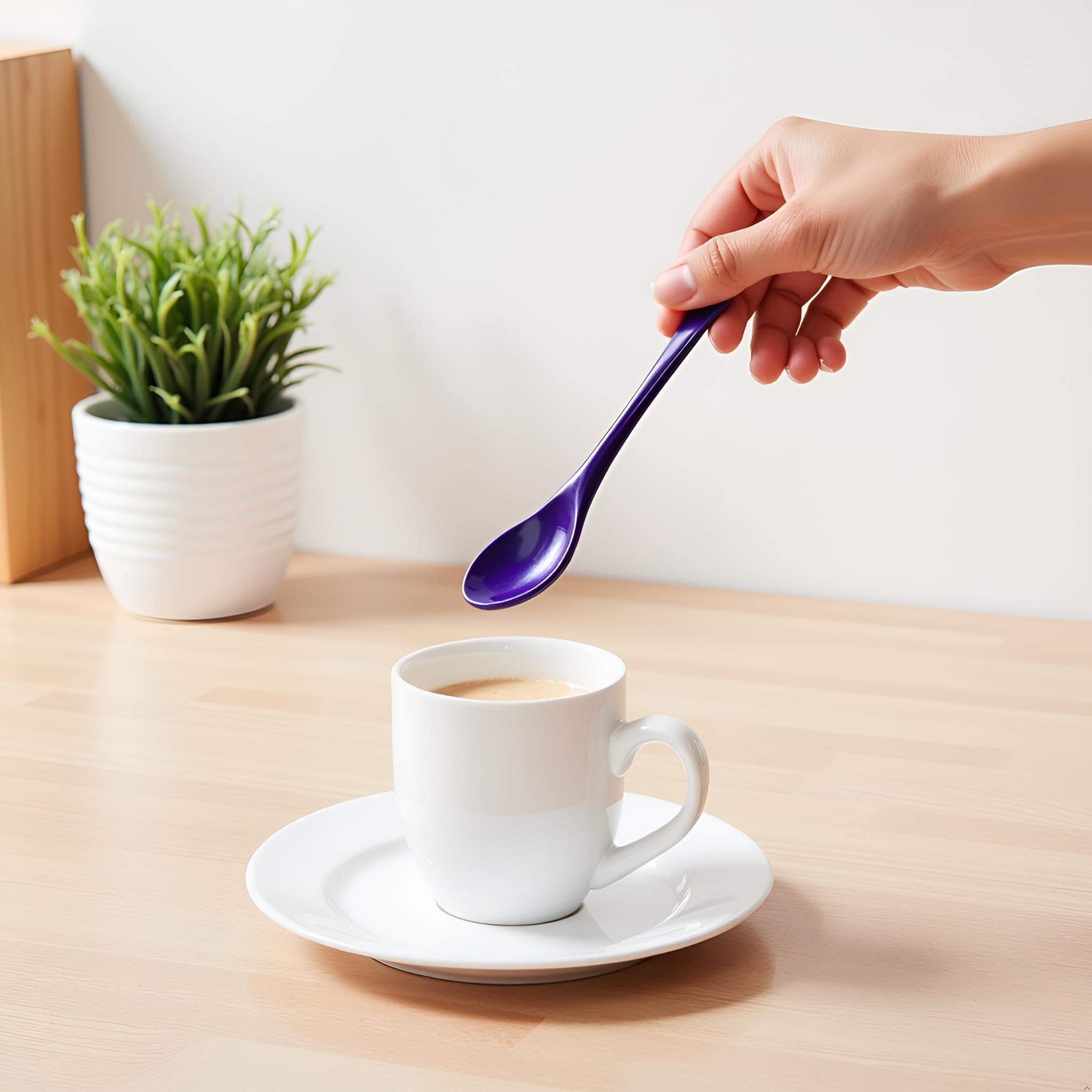 20 Pezzi Cucchiai per Uova in Porcellana, 12cm Cucchiaini da Caffè Particolari, Colori Cucchiai in Ceramica per Tè, Cucchiaio per Dessert, Caffè, Marmellata e Yogurt