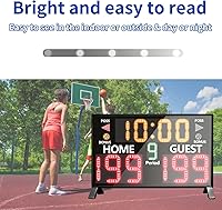 Vista 4 de YZ Bigger LED Digital Scoreboard, Portable Basketball Scoreboard with Timer Clock, Electronic Scoreboard with Remote, Tabletop Scoreboard Clock