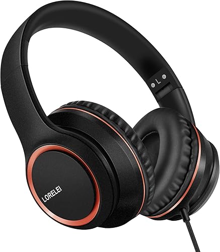 Miniatura 8 de LORELEI X8 Auriculares con cable con micrófono con línea de nailon sin enredos de 4.8 ft y enchufe de 0.138 in, ligeros plegables y portátiles para