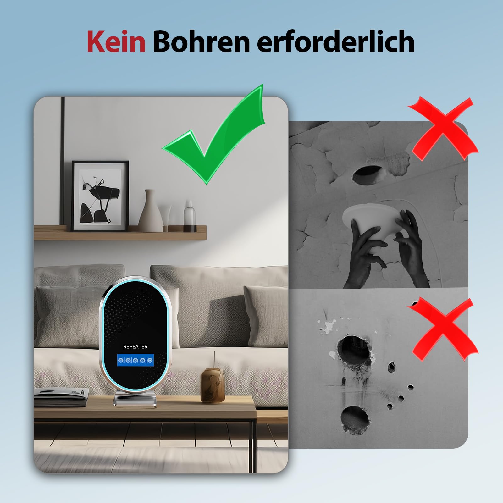 Mobilfunk Verstärker für Haus und Büro, 5G 4G LTE Band 1/3/7/8/20 Handy Signalverstärker Empfangsverstärker Mobilfunk Repeater für Alle Deutschen Netzbetreiber Vodafone O2 Telekom T-Mobile E-Plus