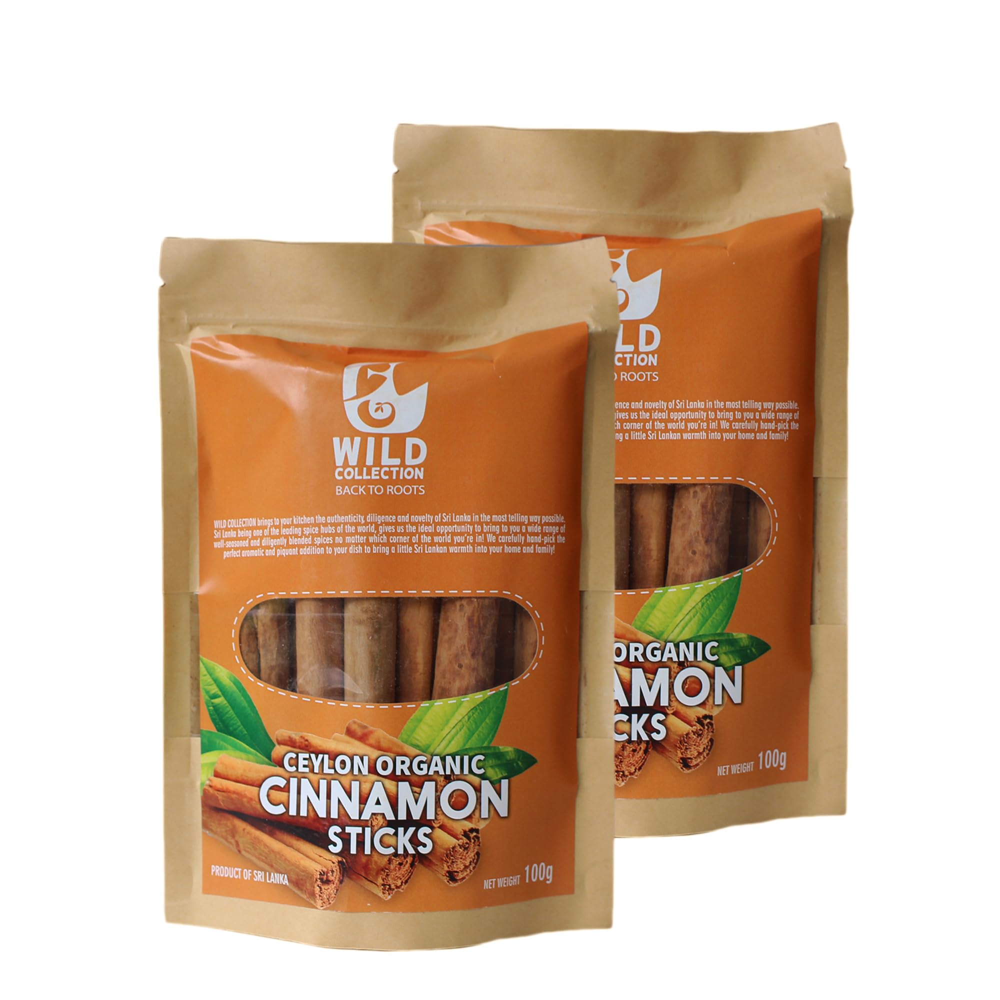 Wild Collection Ceylon Cinnamon Sticks, Cinnamon Powder Product of Sri Lanka (200g, Cinnamon Sticks)USDA Organic