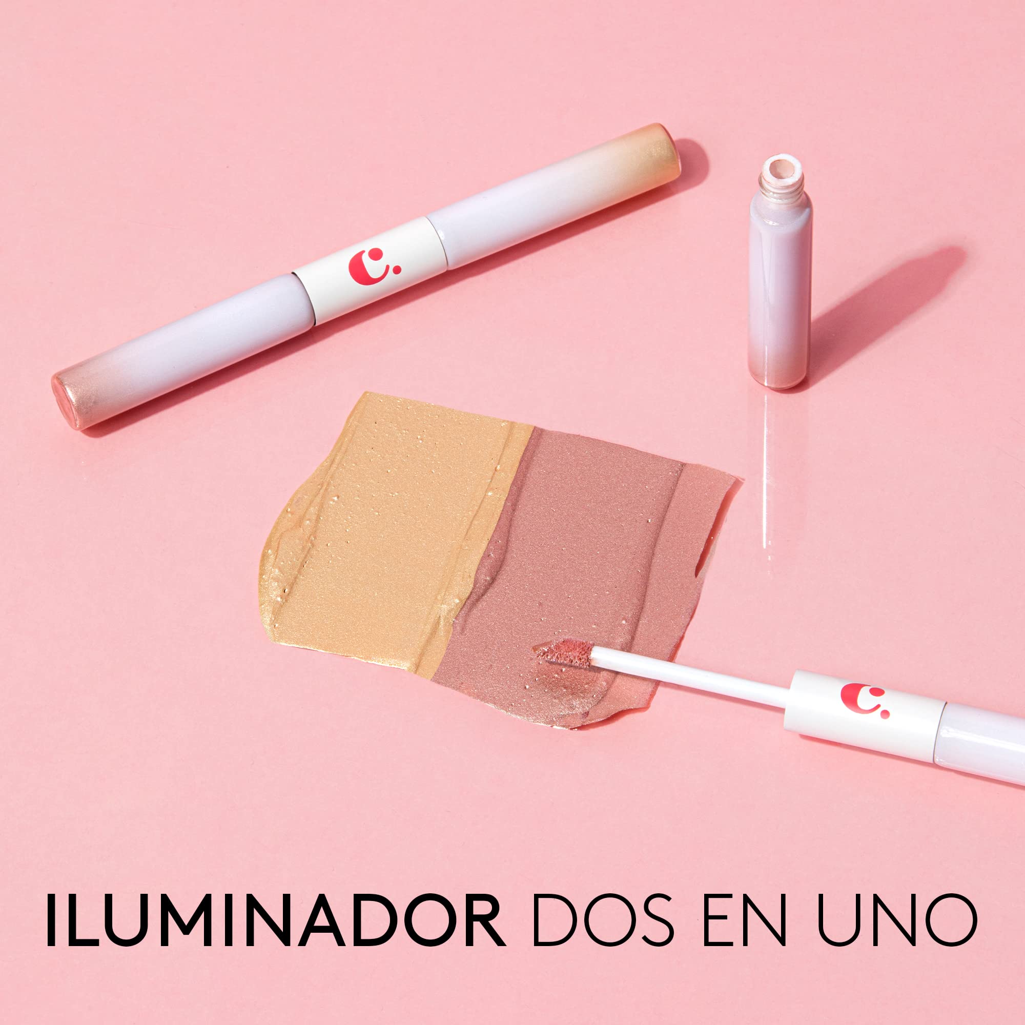 COCUNAT - Iluminador - Kaleidoscope - Gel iluminador 2 en 1 - Dos Tonos - Rosa y Dorado - Larga Duración - Highlighter - 2x4,6ml