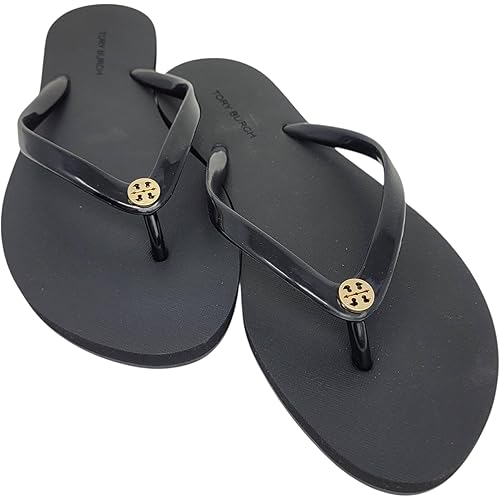 Tory Burch Women's Chelsea Flip Flop Sandals 171947 (Perfect Black, US Footwear Size System, Adult, Women, Numeric, Medium, 6 (US Footwear Size System, Adult, Women, Numeric, Medium, 6)