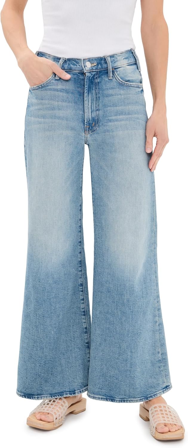 MOTHER Women's Petite Lil Hustler Roller Sneak Jeans