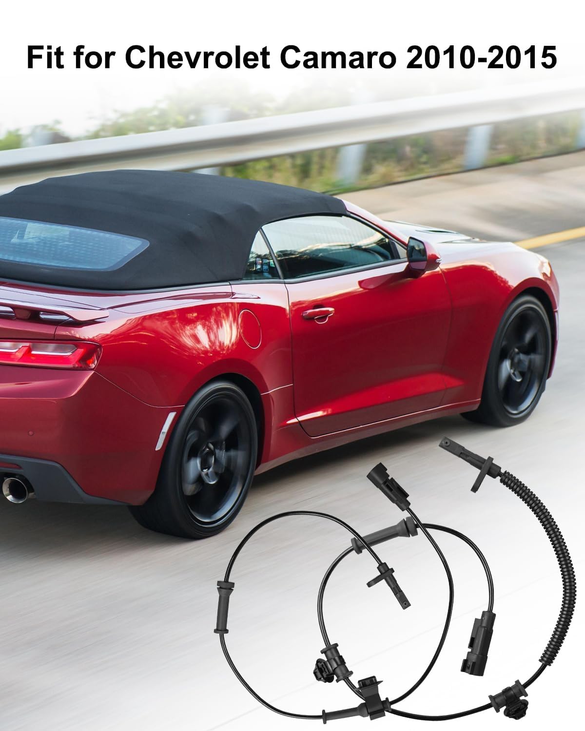 ABS Wheel Speed Sensor Fit for Chevrolet Camaro 2010-2015, 3.6L 6.2L 7.0L Rear Left Right Front ABS Sensors Replace 92199862 92199861, 4Pcs