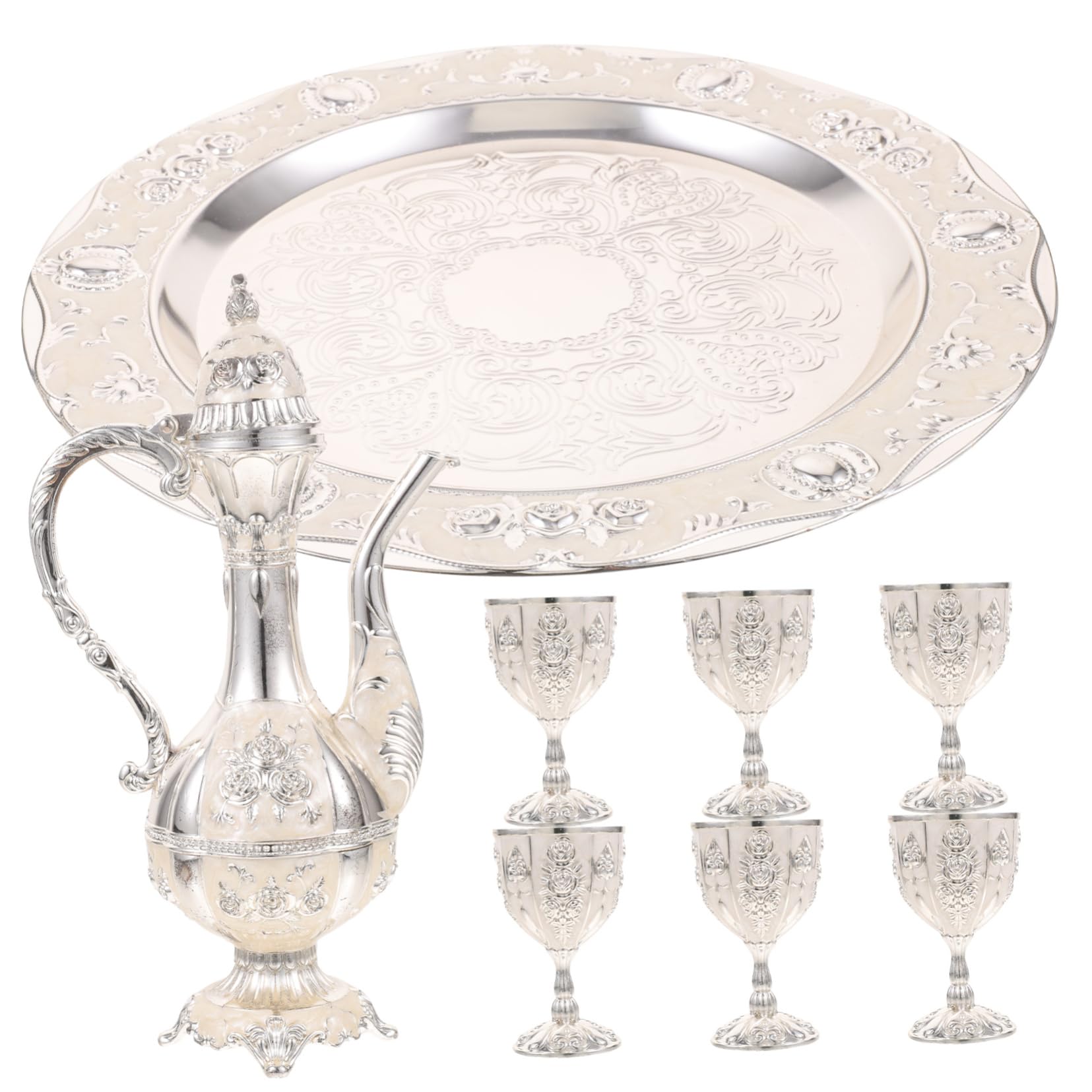 Service à thé en métal Ciieeo avec 6 verres fins pour sublimer votre décoration