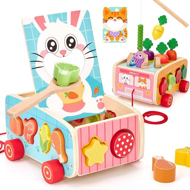 hahaland 5-in-1 Fütterspiel Katze & Hase