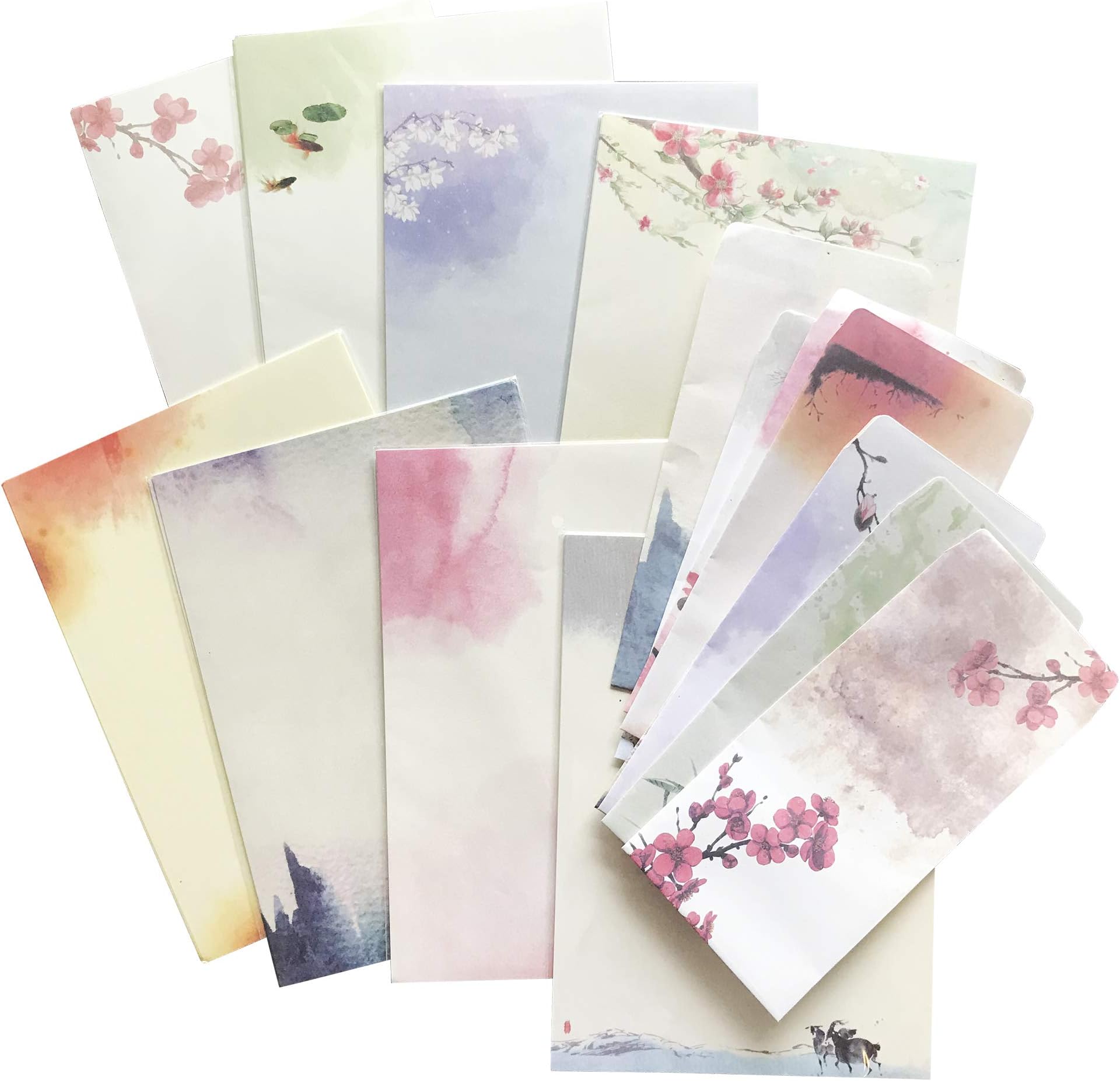 64 Vintage Retro Design Writing Stationery Paper Pad Letter Set with 24 envelopes, 8 Different Style,H201