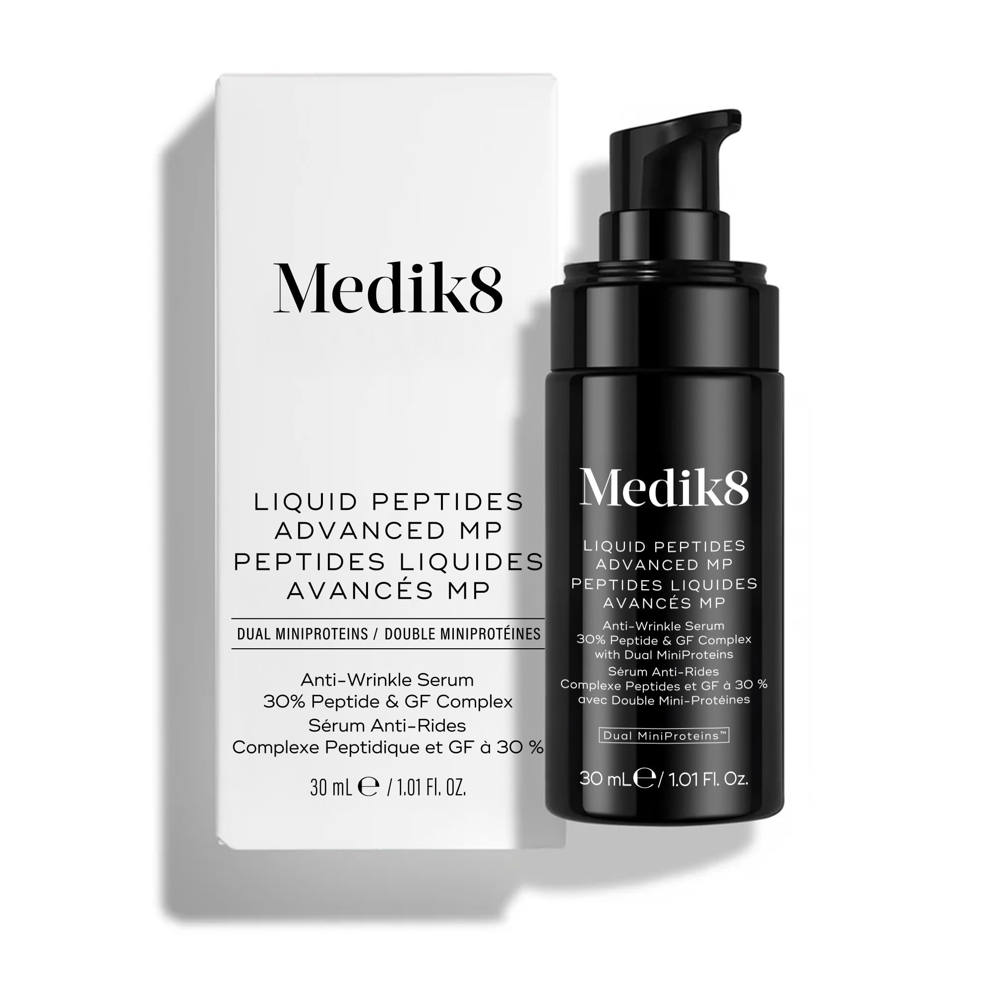 Medik8 Liquid Peptides Advanced MP, Bahnbrechende Bio-Technologie - 30 ml | Serum zur Faltenreduzierung mit 30 % Multi-Peptid-Komplex – nachweisliche Ergebnisse in nur 10 Minuten