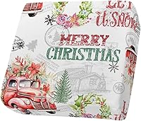 Vista 51 de Christmas Tree Couch Cushion Covers, Stretch Sofa Cover with Elastic Bottom, Merry Christmas Xmas Tree Snowflake Rustic Sofa Slipcovers Protector