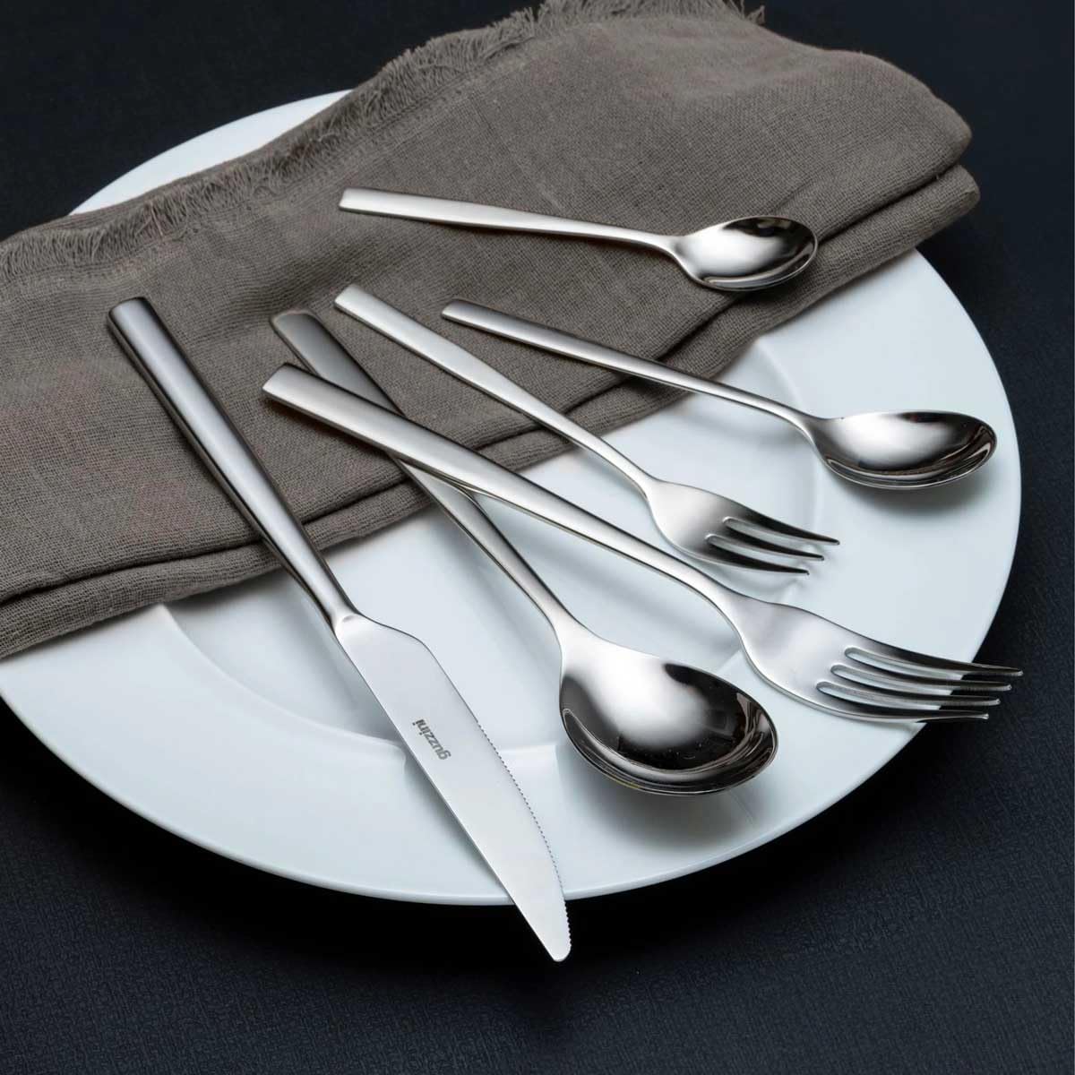 Guzzini - Set 24 pezzi in acciaio inox 18/10, Petra