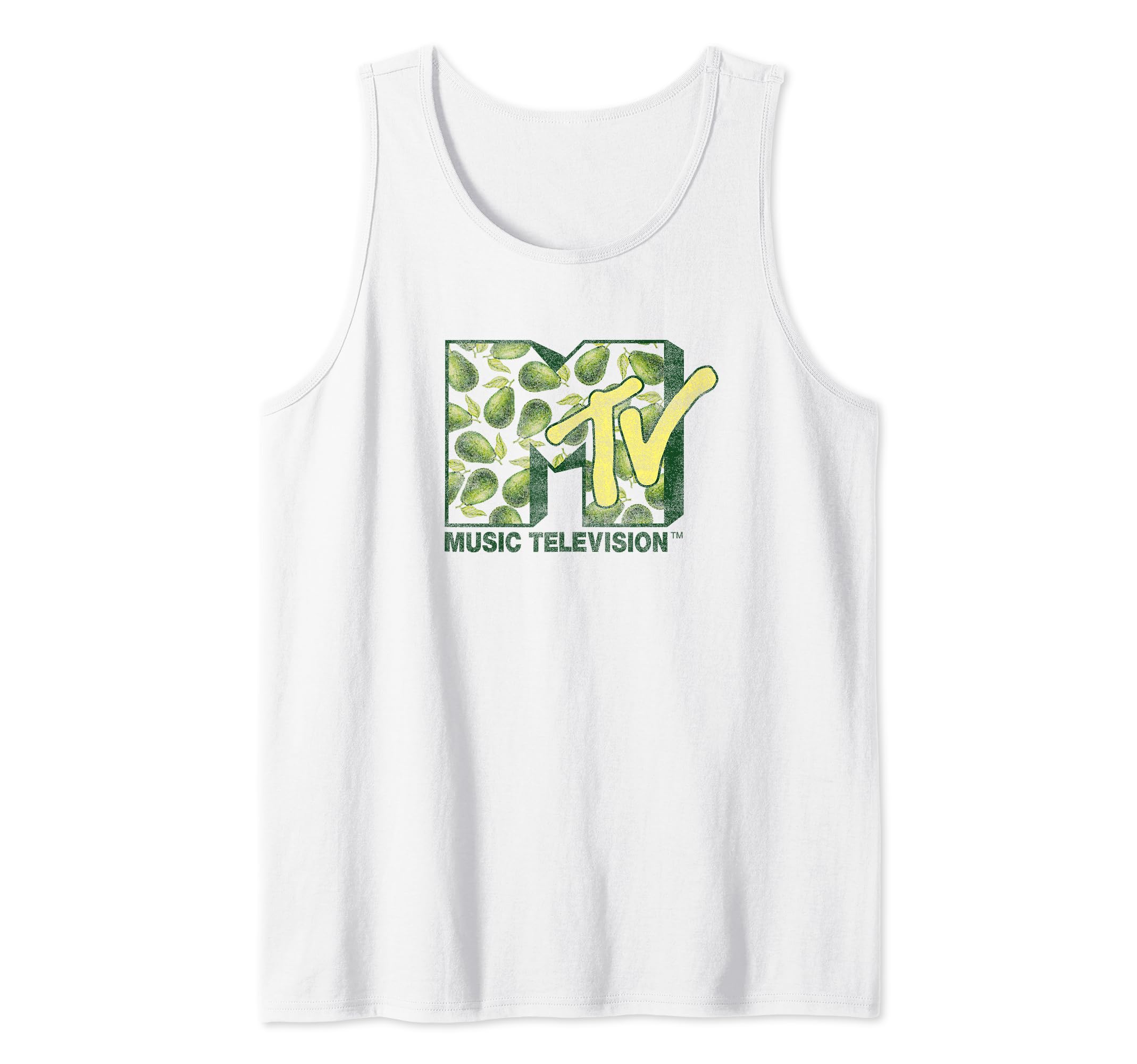 MTVAvocado Print MTV Logo Tank Top