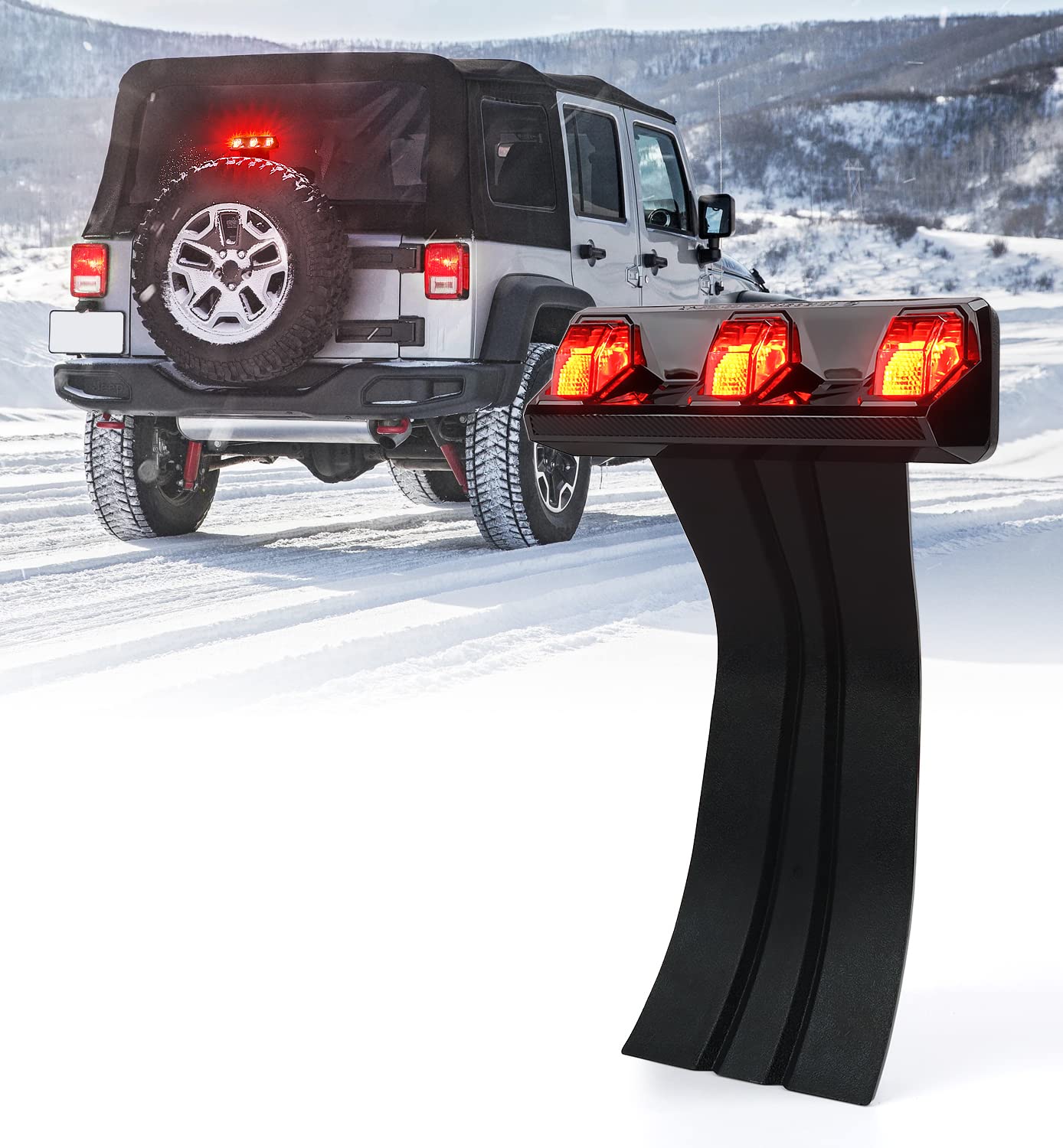 Upgrade High LED 3rd Brake Light Compatible with 07-18 Jeep Wrangler JK JKU