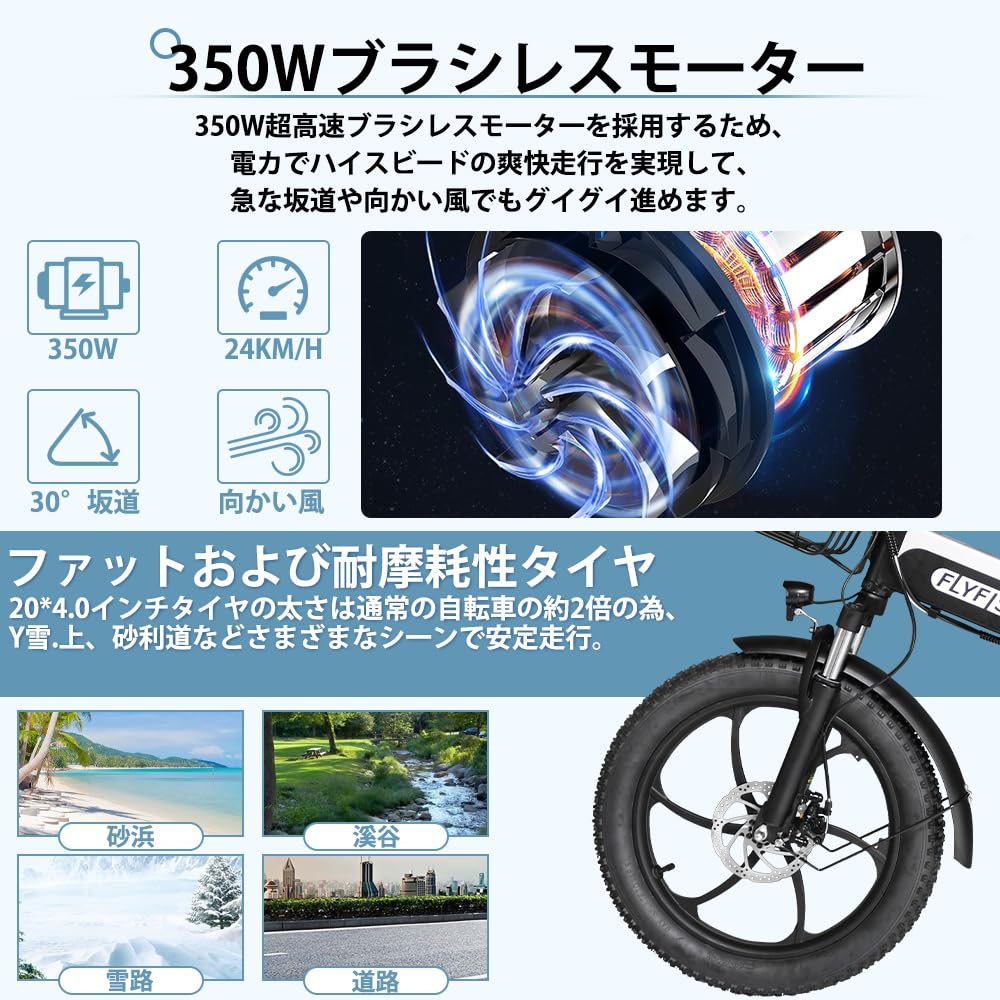 Amazon | 【2025年モデル】 公道走行可能 型式認定済 FLYFISH 電動