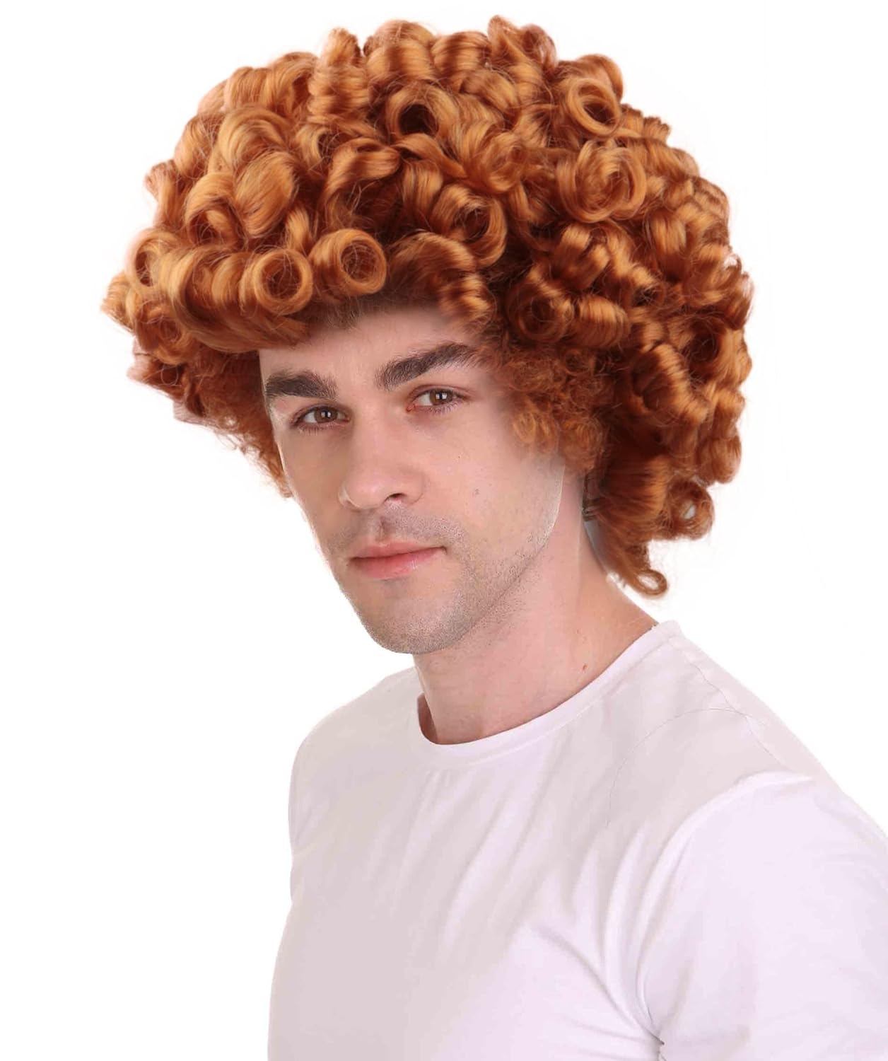 Dennis Hotel Breathable Capless Cap Designed Wig, Red Adult HM-047
