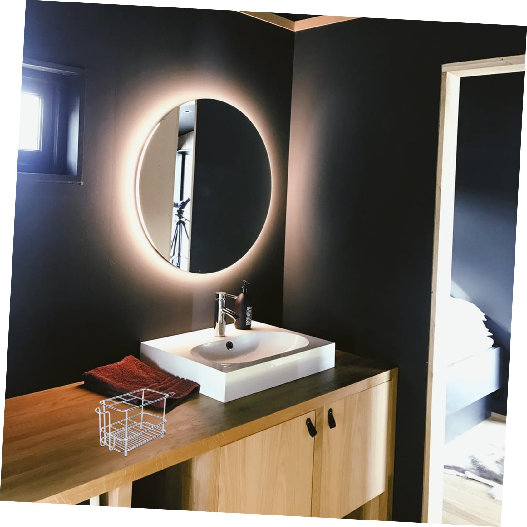 ULTECHNOVO Portaspazzolino Da Denti In Acciaio Inox 304 3 Pezzi Porta Dentifricio Organizer Per Accessori Da Bagno Argento Per Wc E Cucina