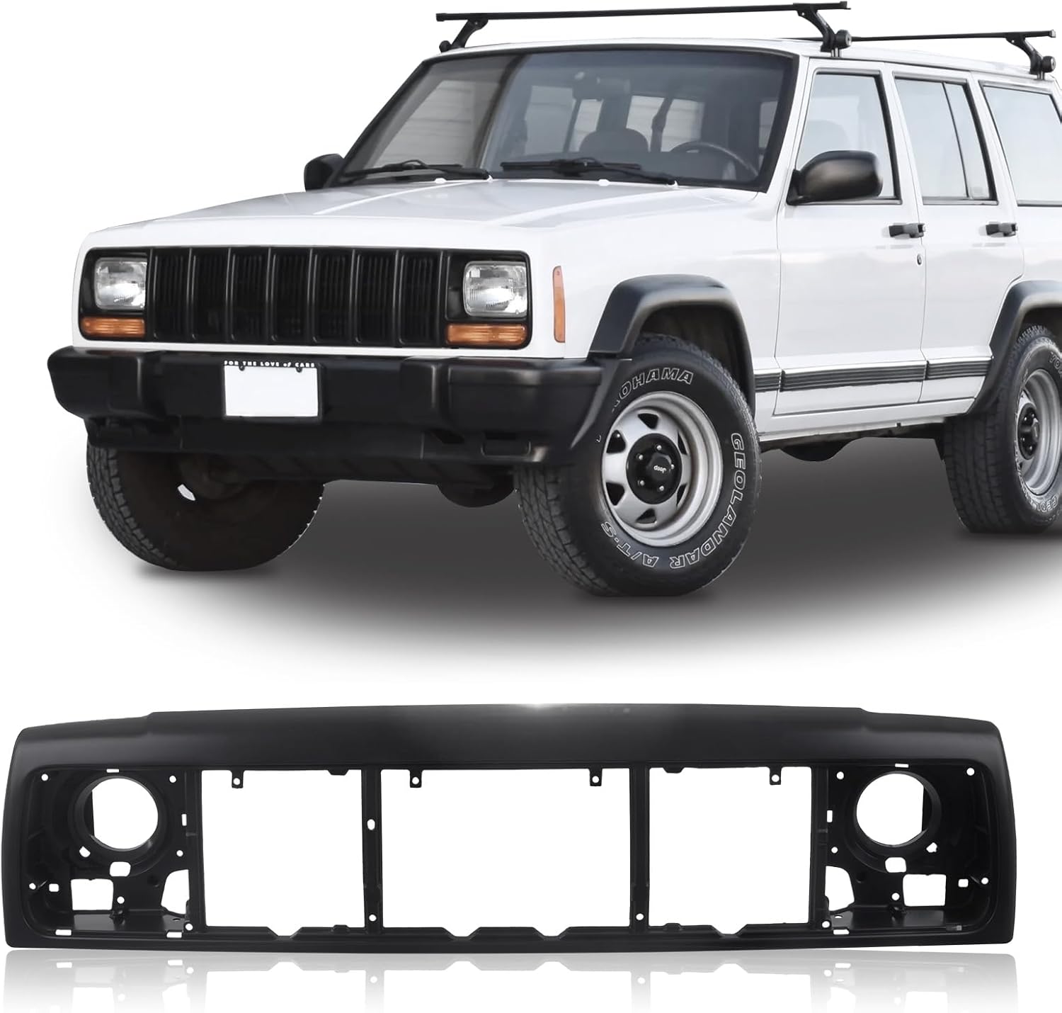Front Cherokee Header Panel Grille - Compatible With 1997-2001 JEEP Cherokee CH1220115 55055233AE