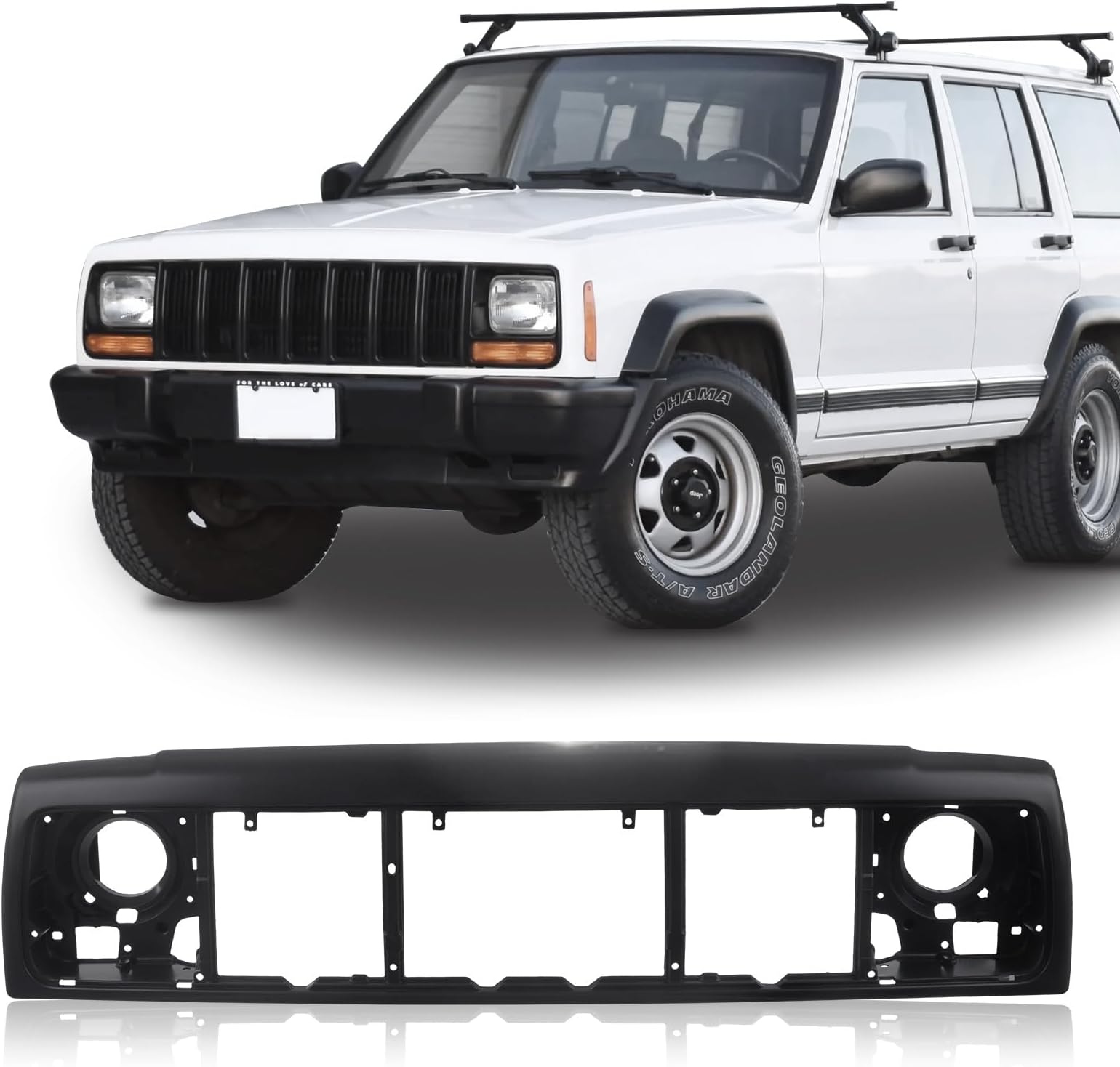 Front Cherokee Header Panel Grille - Compatible With 1997-2001 JEEP Cherokee CH1220115 55055233AE