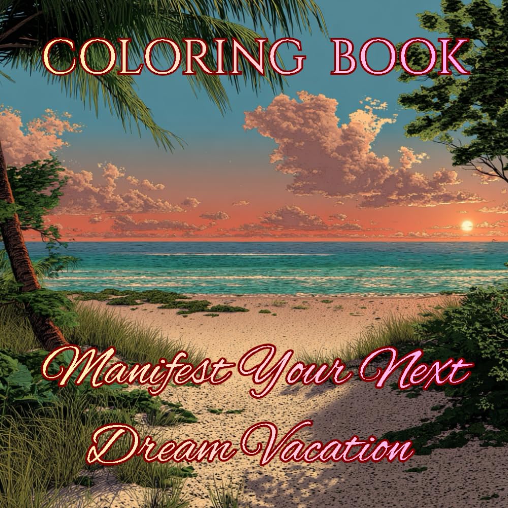 Manifest your next dream vacation: A mindful coloring journey to your dream destination