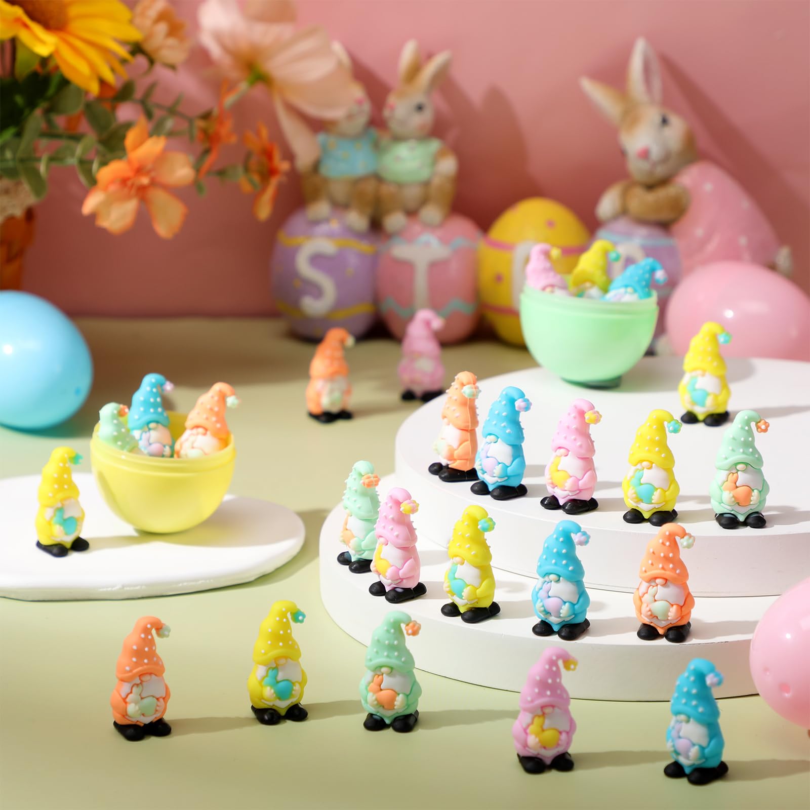 Buy DoubleFill 50 Pcs Easter Mini Gnomes Figures Tiny Gnomes