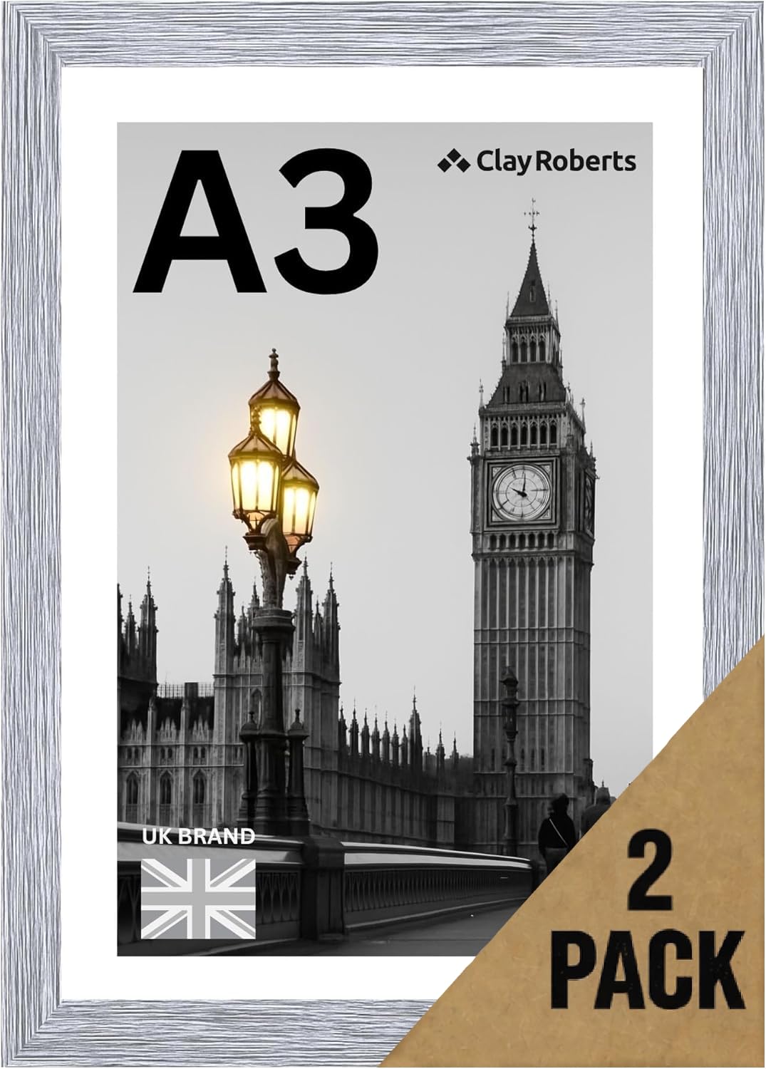 A3 Photo Frame, Picture Frame, Art Print Poster, 29.7cm x 42cm, Frames, Photo Collage Gallery Display, A4 Card Mount Frame