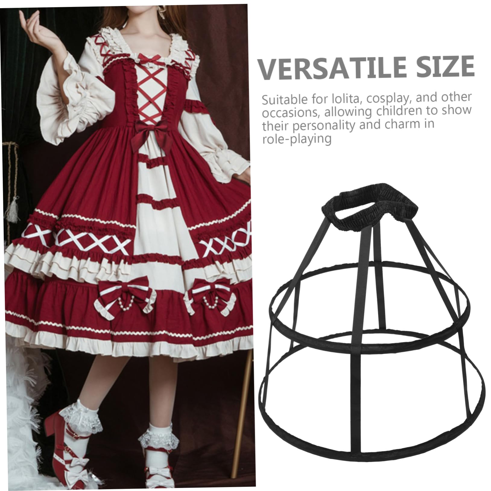 GLEAVI 5 Stück Party-Petticoat-käfig Hochzeits-Petticoat Käfigrock Reifenrock Cosplay Unterrock Kleid s Für Damen Reifrock Stoff