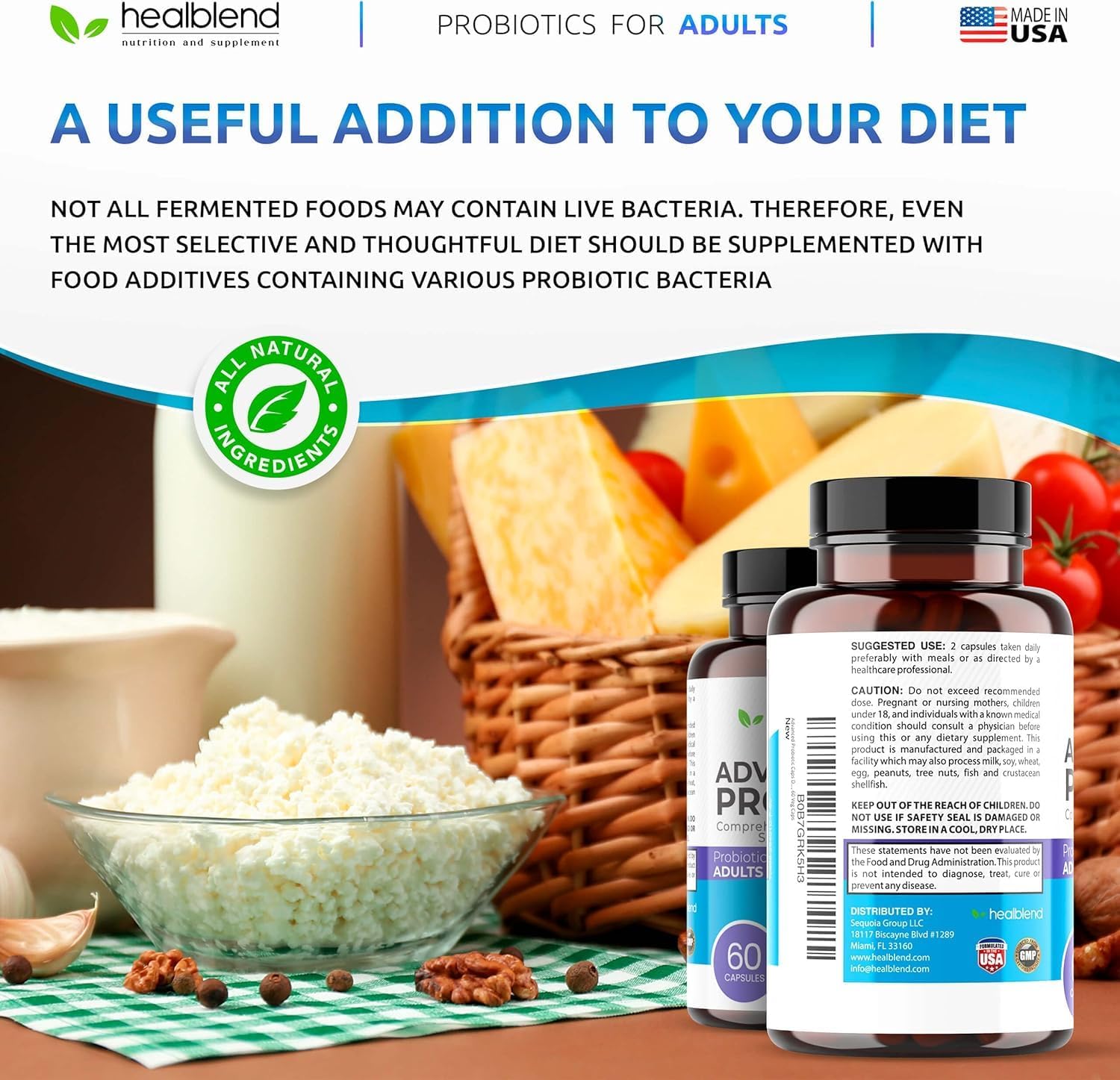 Probiotics for Digestive Health, 11.5 Billion CFU per Serving: DE111, Lactobacillus, Bifidobacterium, Acidophilus Probiotic Supplement, Bloating, Gas and Constipation Relief, 60 Capsules (2)