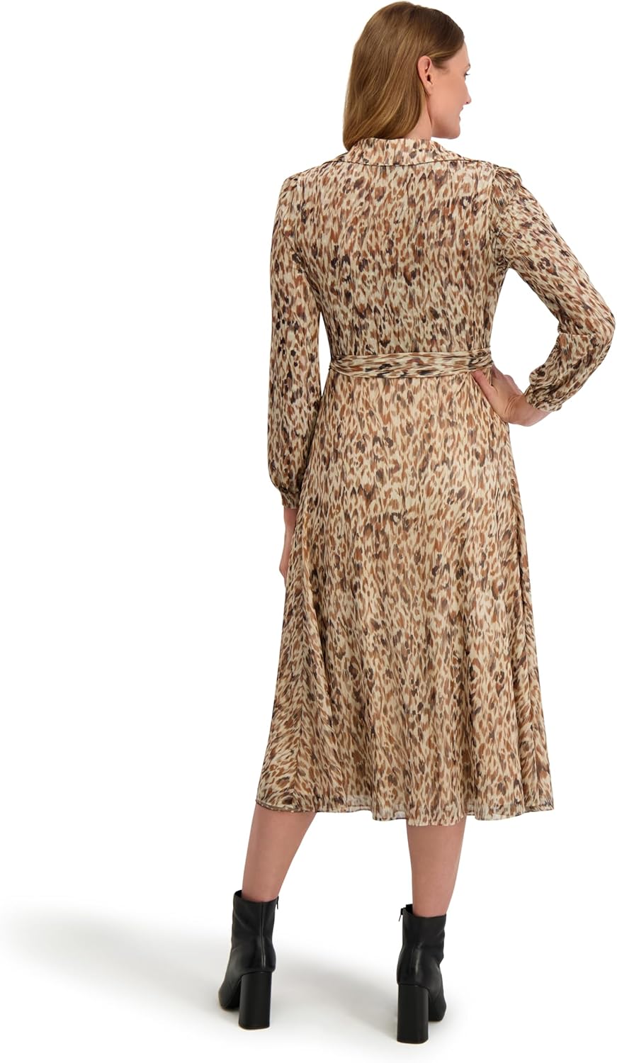 Laundry by Shelli Segal Women's Angela Long Sleeve Reversible Wrap Dress–2-in-1 - Image 5