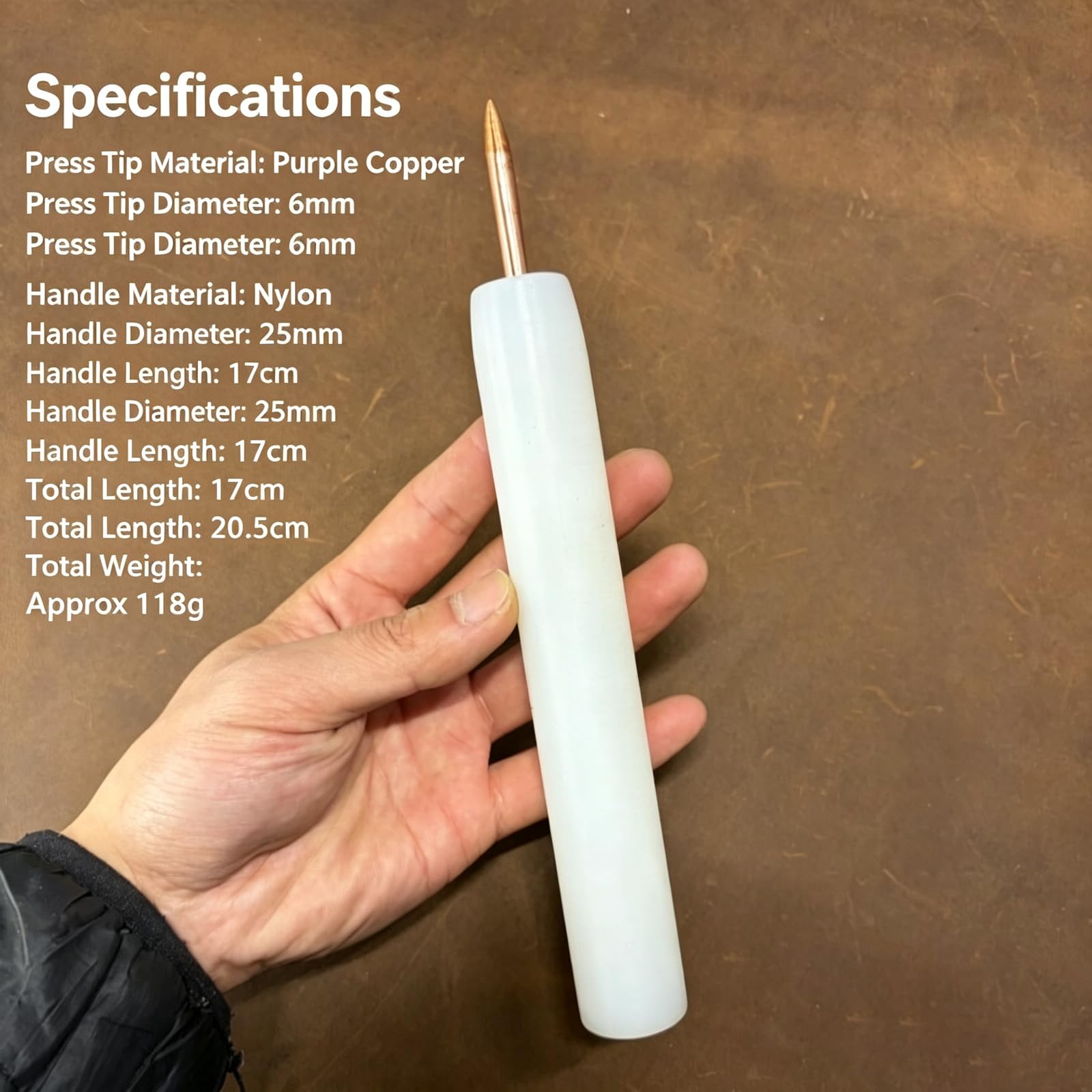 Kit di 13 Strumenti per La Lavorazione Dellossidiana E della Selce, Completo di Martello in Rame, Scheggiatrice A Pressione, Tampone in Cuoio, Occhiali di Sicurezza, Guanti E White