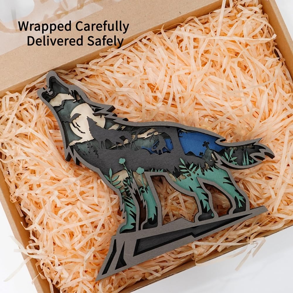 3D Wooden Animal Carving Multi-Color LED Night Light, Wood Carving Light, Modern Home Decoration, Decorative Tables, Cabinets, Living Rooms, Bedrooms, Offices, Farmhouses, Bookshelves, Perfect Gifts