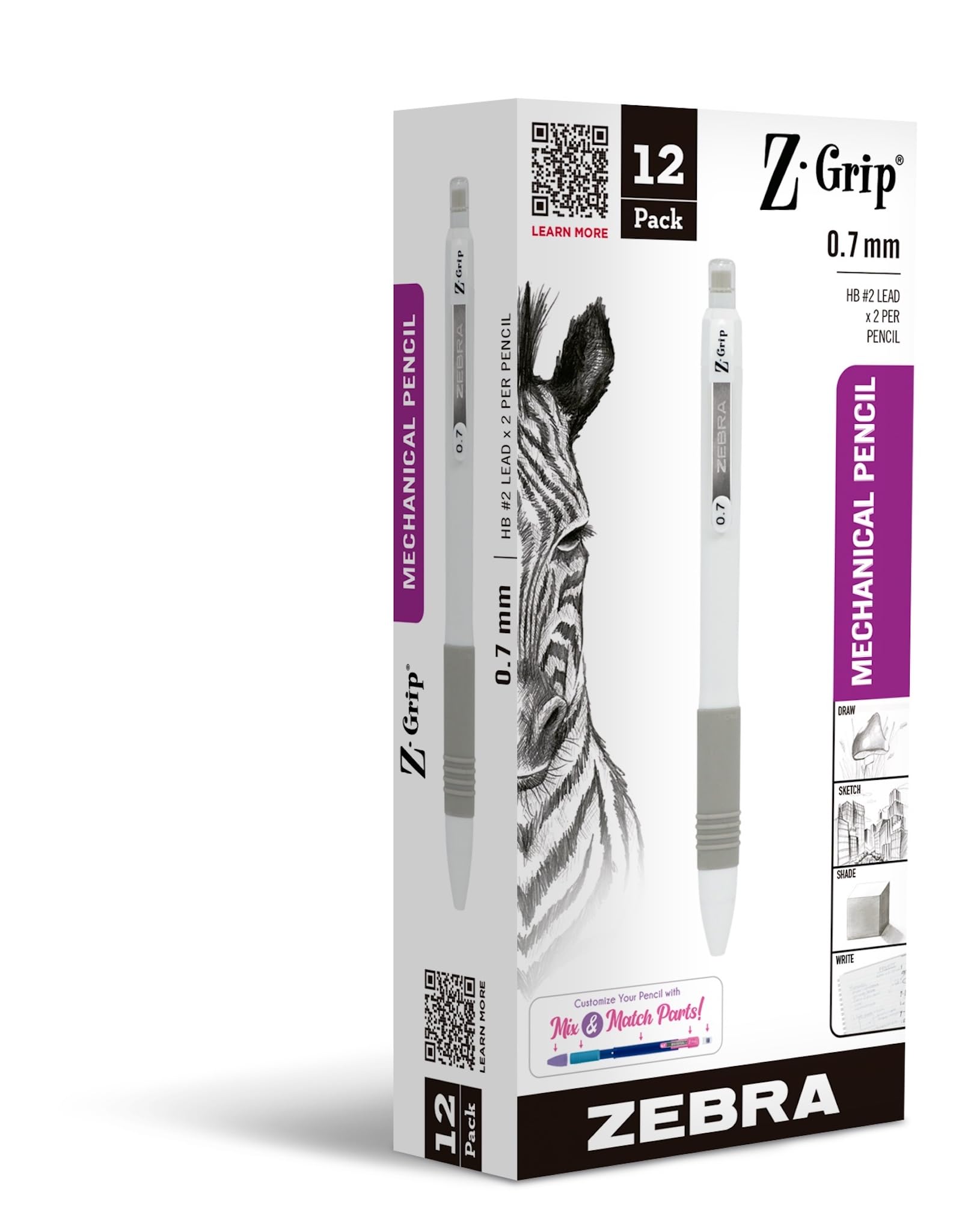 Amazon.com : Zebra Pen, Z-Grip Mechanical Pencil, Smooth Writing