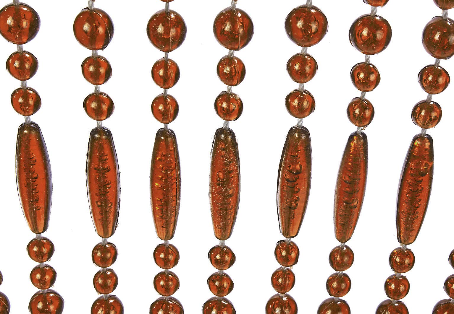 Kobolo Türvorhang Amber Perlenvorhang 90x200 cm - Dekovorhang - rechteckig - Zimmertüren, Balkon/Terrassentür