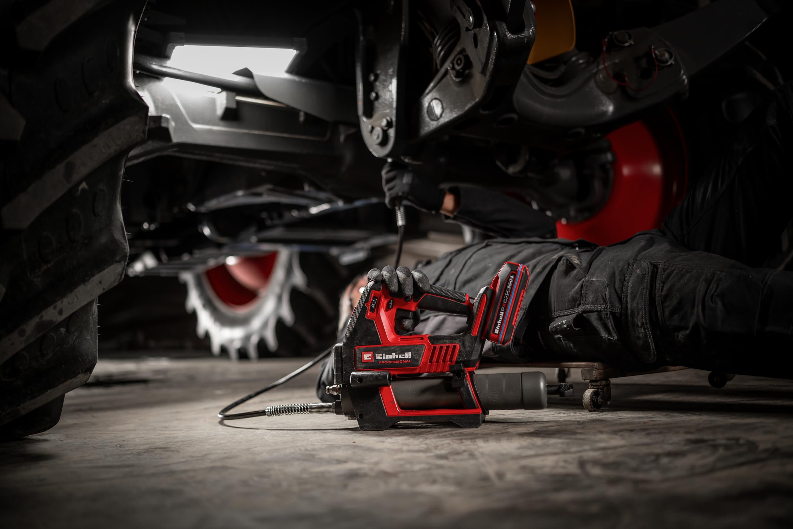 Einhell Profesjonalny bezprzewodowy pistolet do smarowania TP-GR 18/690 Li-Solo | PXC | 18 V | maks. 690 barów/10 000 PSI | maks. Moc 295 ml/min | kontrola ilości tłuszczu | 2 prędkości | bez akumulatora