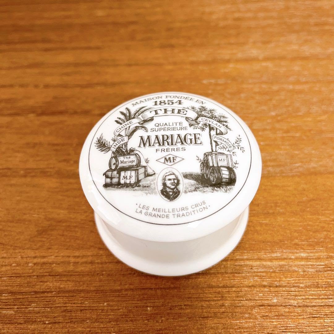 Mariage Frères 陶器容器 3個セットジャム、クリーム、バター用容器