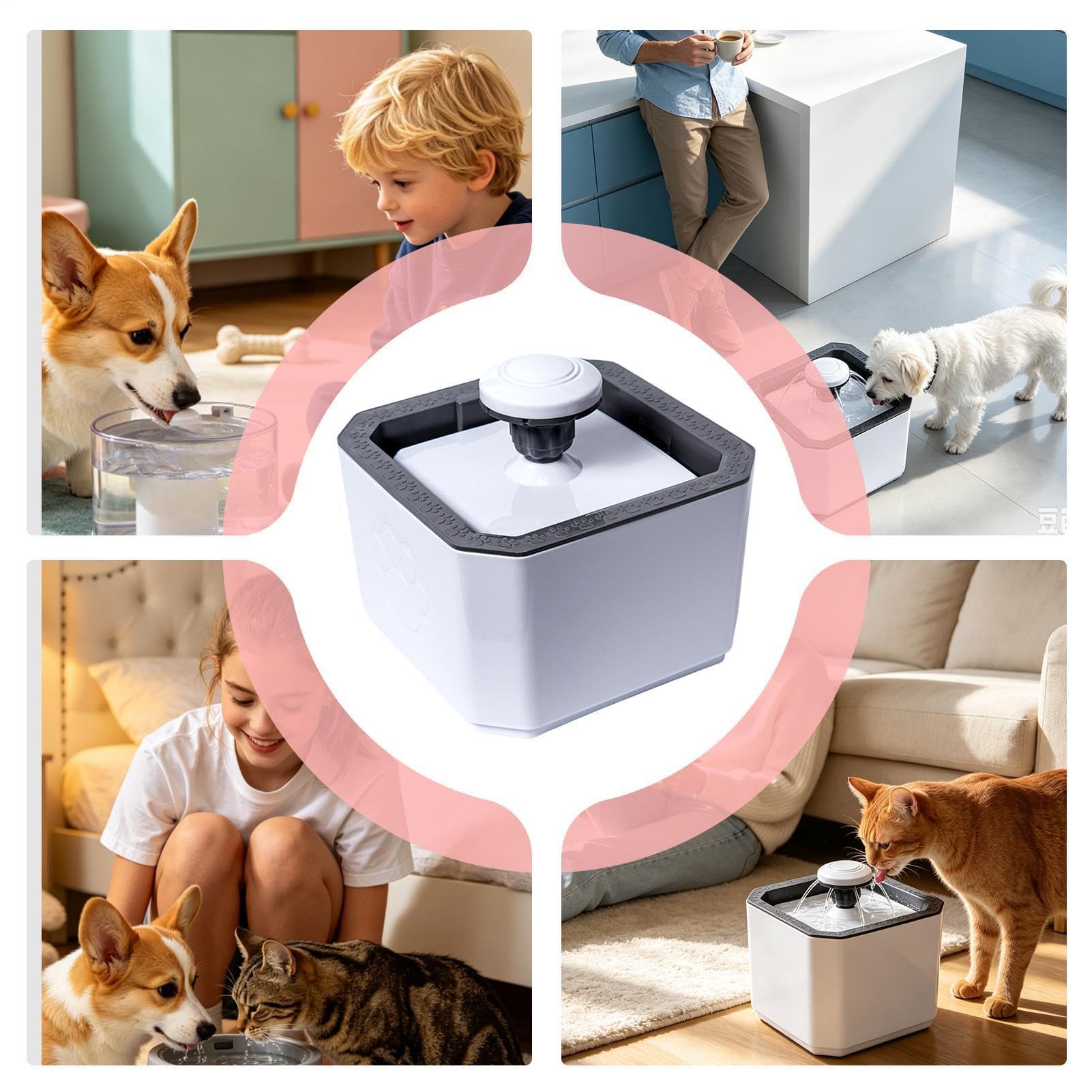 Staccabile alimentato USB astuto automatico della fontana 2.5L del gatto