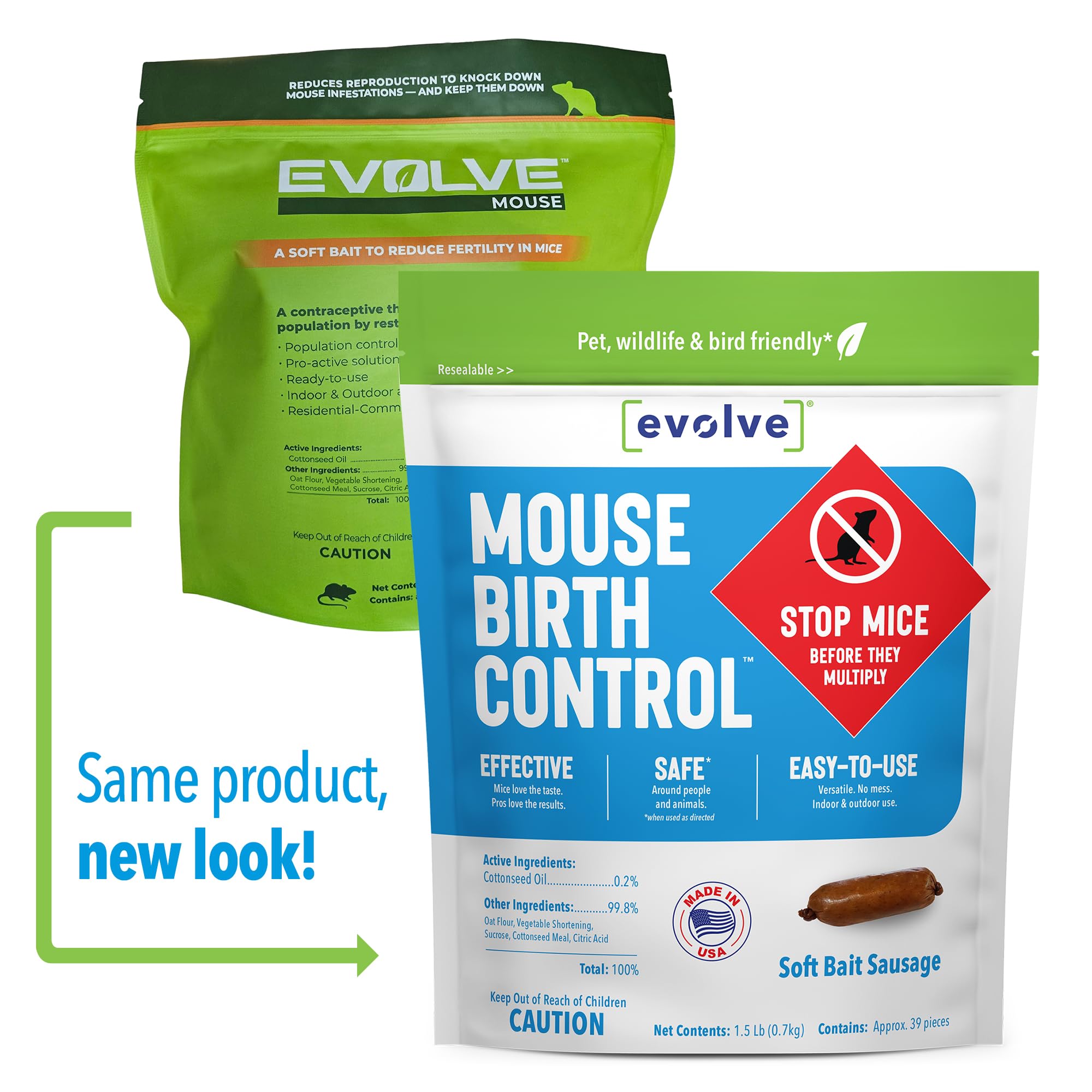Evolve Mouse Birth Control Soft Bait Sausages 1.5 lbs | Science-Based Mouse Population Control | Non-Lethal Long-Term Population Management | Science-Based Mouse Population Control | Non-Leth product thumbnail 5