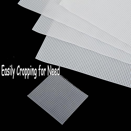 Miniatura 3 de 12 hojas de lona de plástico de malla de 8.2 x 11 pulgadas, 14 unidades de lienzos de plástico para bordados, manualidades de hilo acrílico,