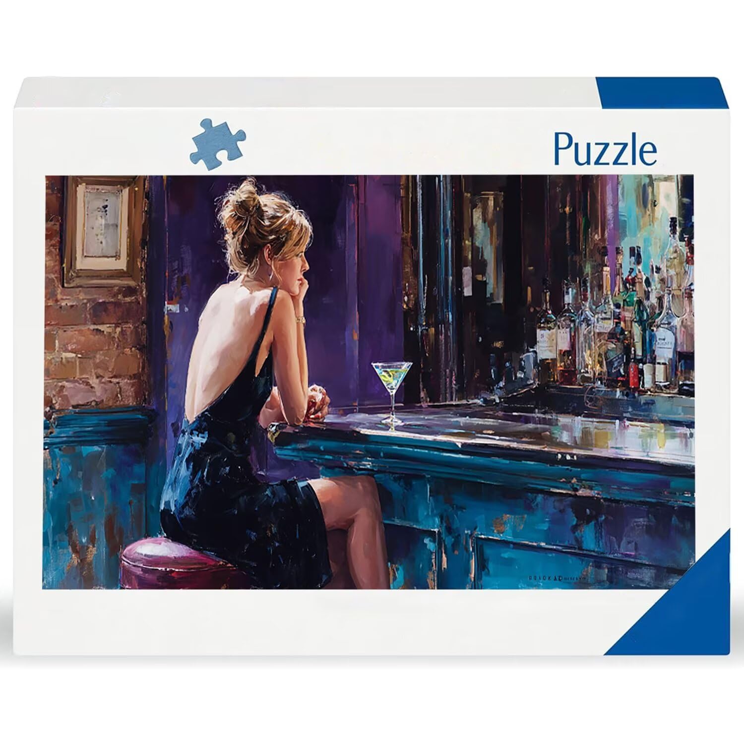Puzzle dla dorosłych 1692 elementów, kobieta z baru puzzle, trudne, wyzwanie, puzzle idealnie pasują, napis na plecach, bez pudru, prezent dla seniorów (179x31cm) v-572