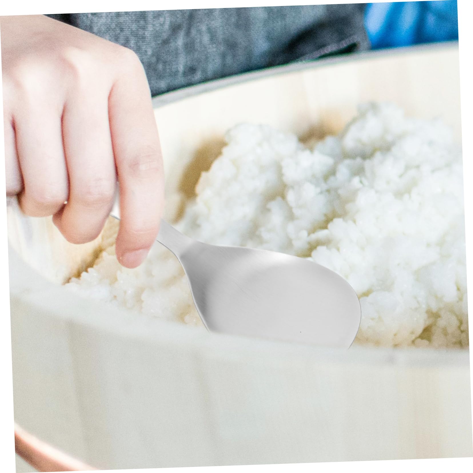 Hemobllo Cucharas Para Servir Arroz Antiadherentes, 2 Unidades De Acero Inoxidable, Ideales Para Familias y Eventos, Utensilios Prácticos Para Cocina