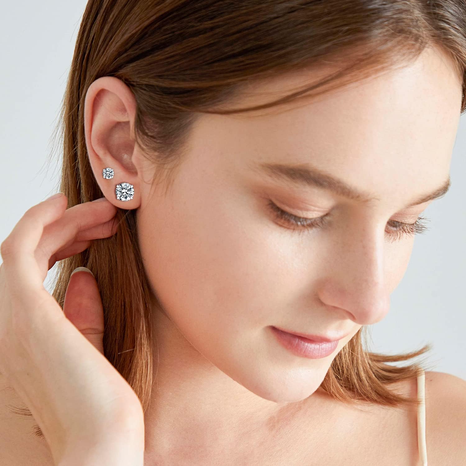 VOLUKA Cubic Zirconia Stainless Steel Screw Earrings - Titanium Screw Back Earrings 20G Pure Titanium Earpost - Hypoallergenic for Women Men Trendy Cartilage Stud Earrings - Image 7